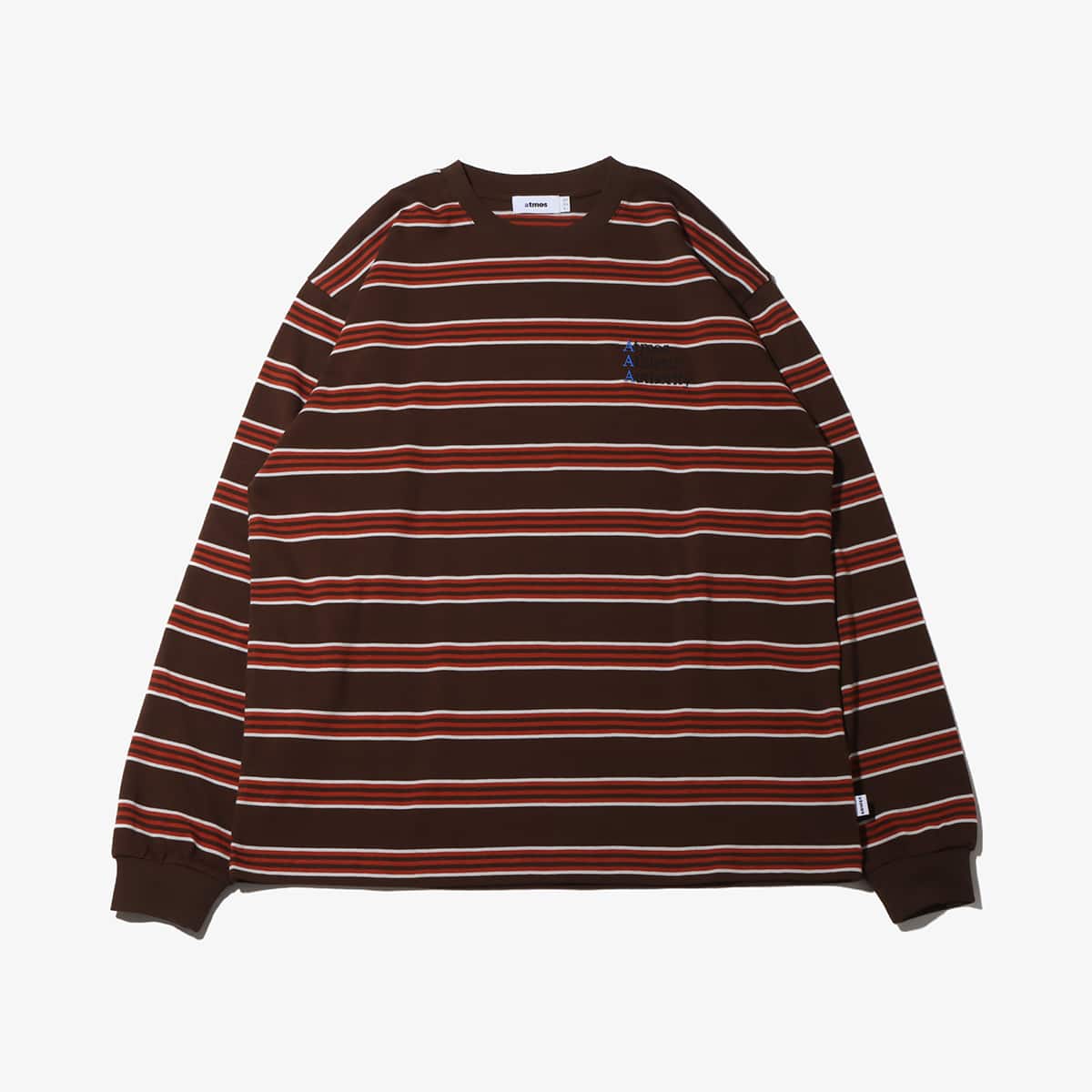 atmos Border LS T-shirts BROWNの画像