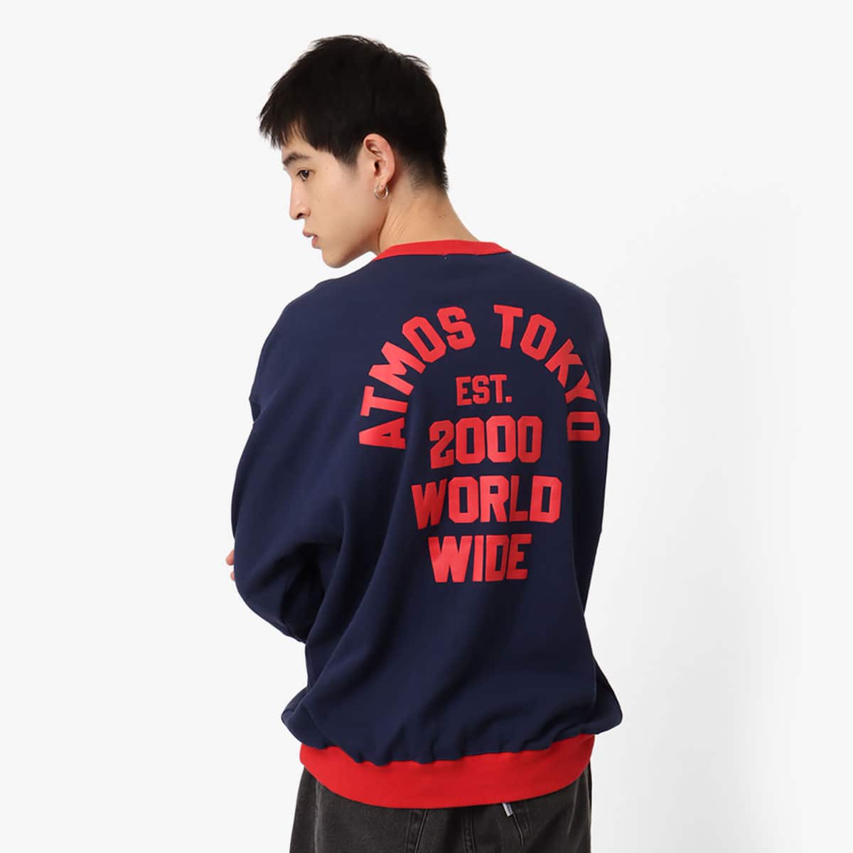 atmos Ringer Sweatshirt NAVYの画像
