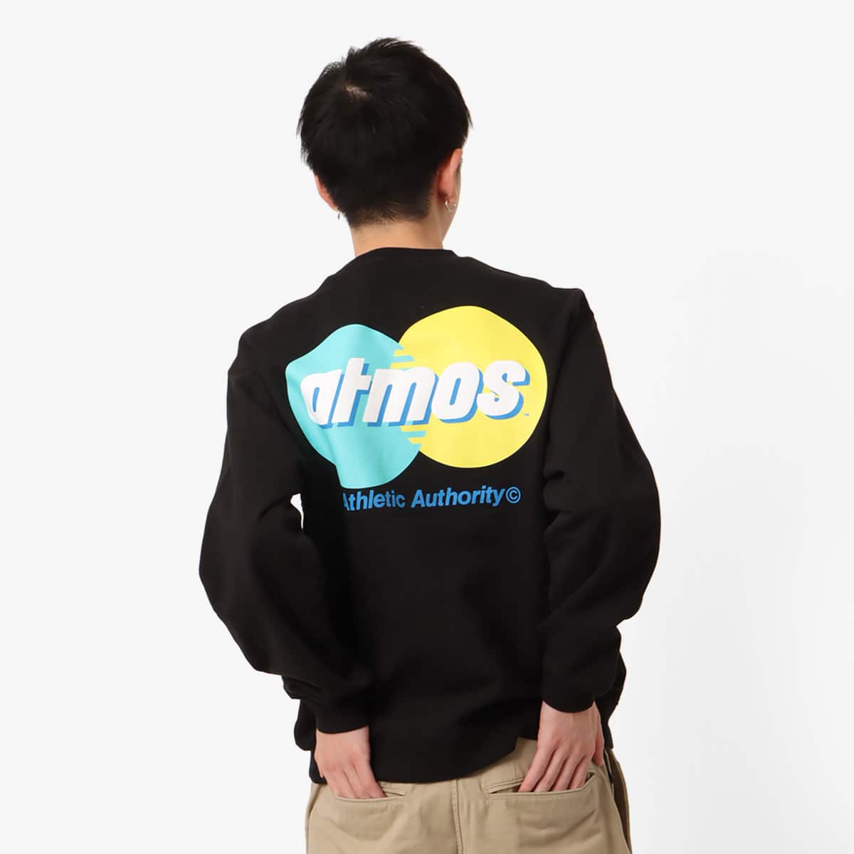 atmos Circle Logo Crewneck Sweatshirt BLACKの画像