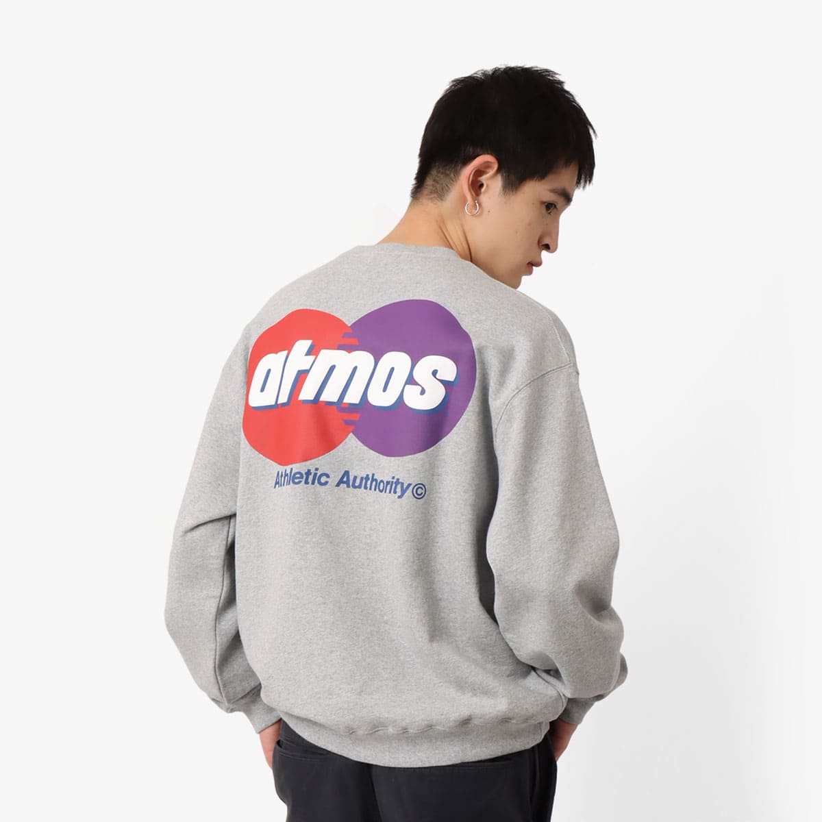atmos Circle Logo Crewneck Sweatshirt GRAYの画像