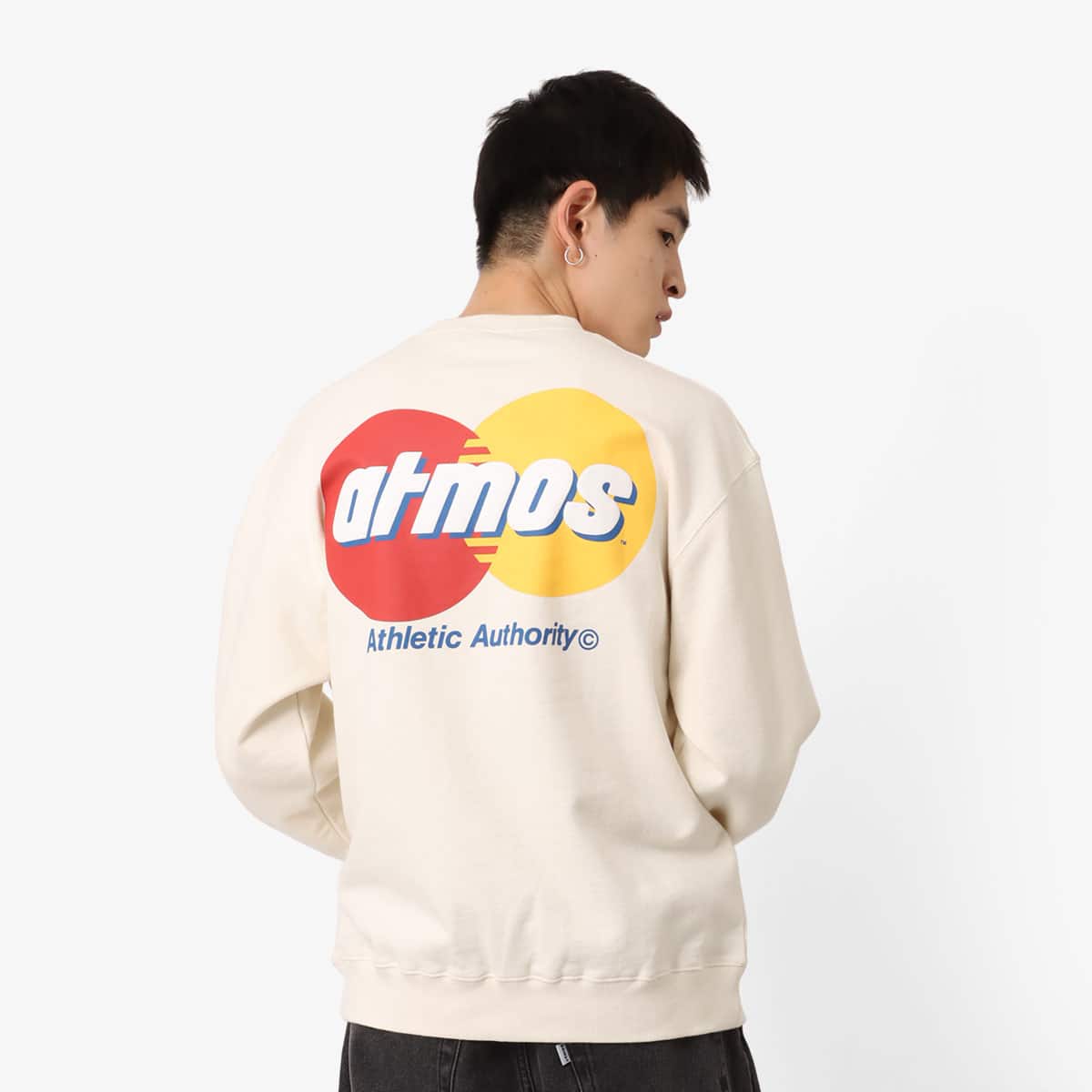 atmos Circle Logo Crewneck Sweatshirt WHITEの画像