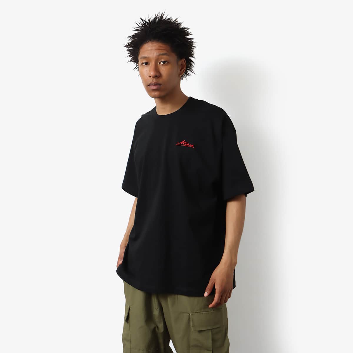 atmos Message Logo T-shirts BLACKの画像