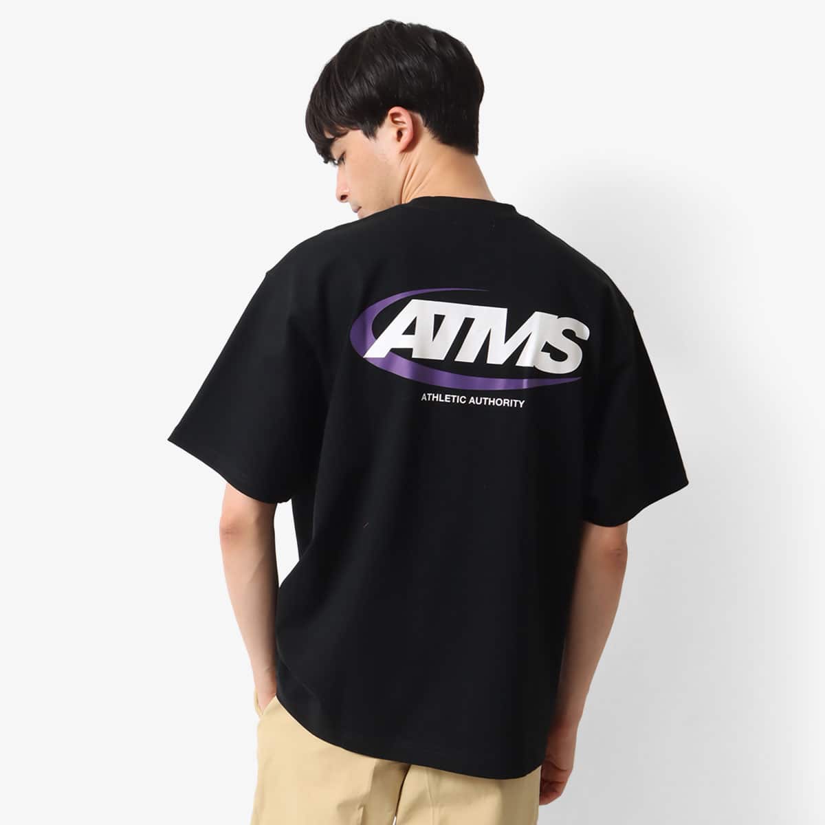 atmos Logo T-shirt "ATMS" BLACKの画像