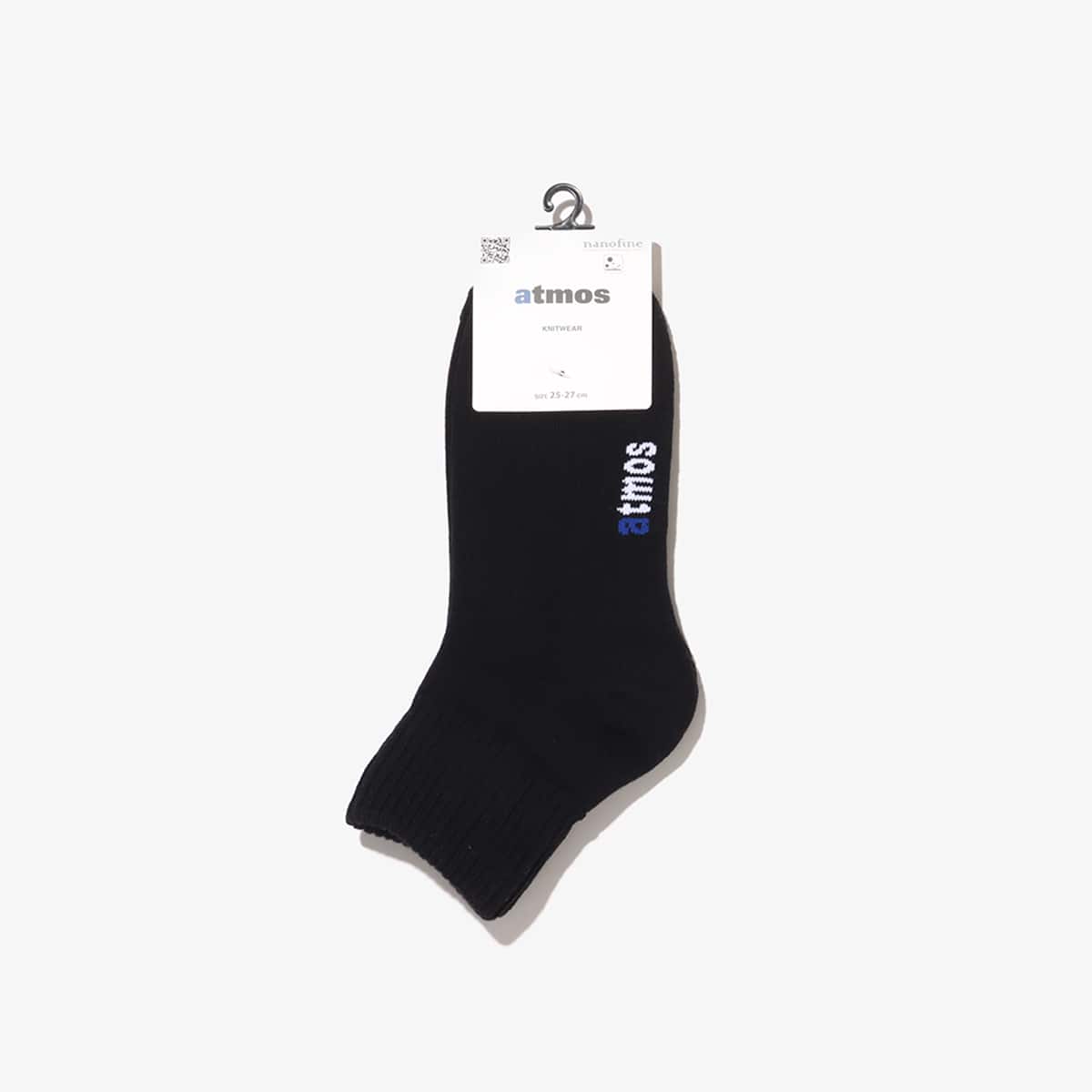 atmos Quarter Length SOCKS BLACK の画像