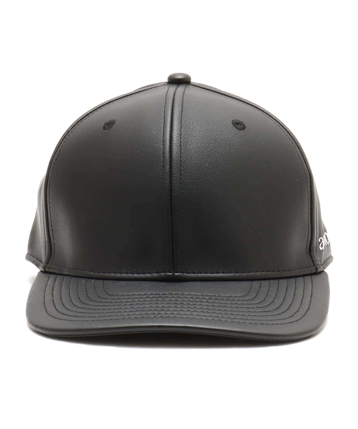 atmos Synthetic Leather Cap BLACKの画像