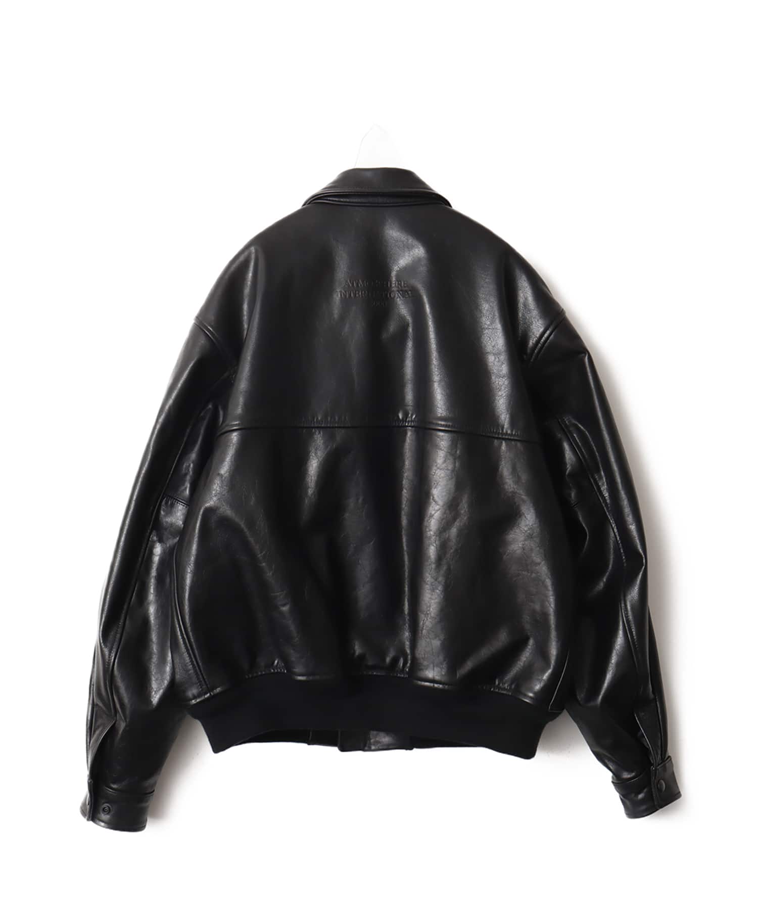 atmos Buffalo Leather Jacket BLACKの画像