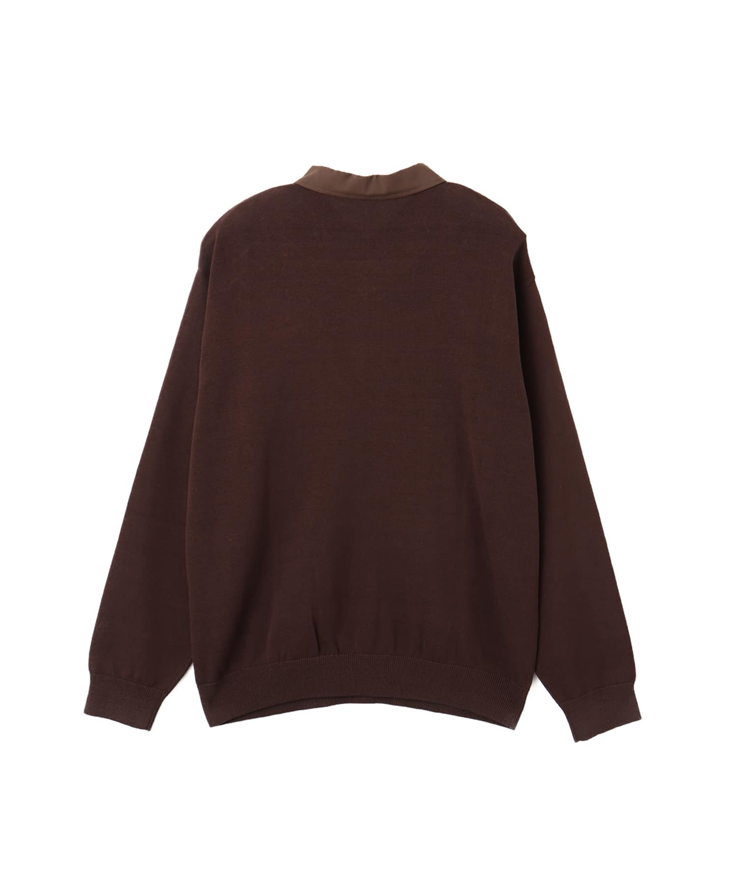 atmos Knit LS Rugby Shirt BROWNの画像