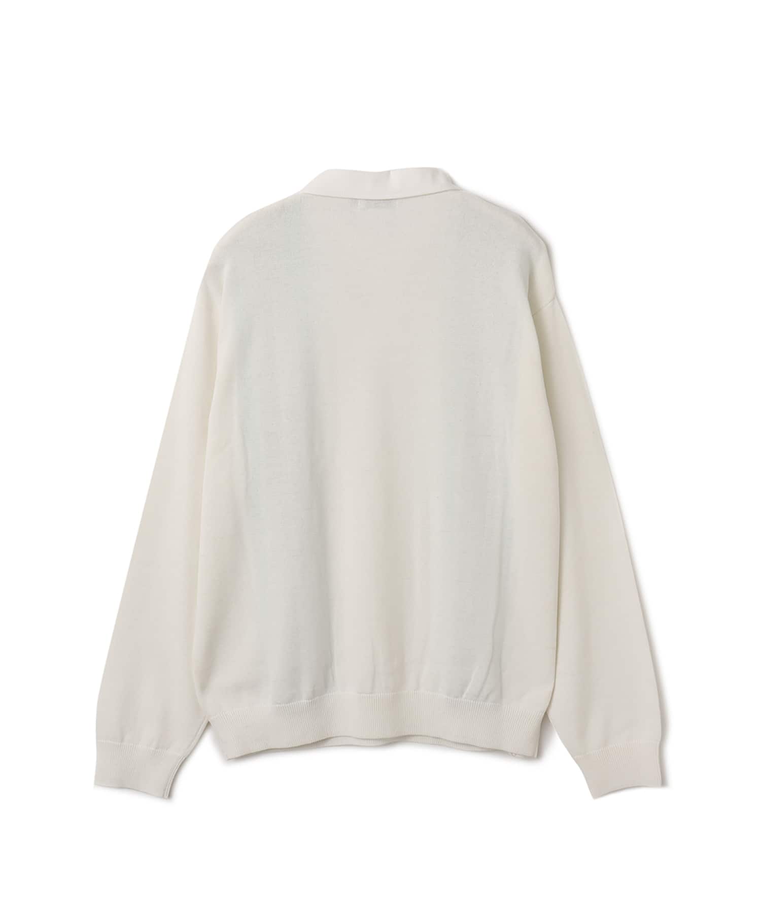 atmos Knit LS Rugby Shirt WHITEの画像