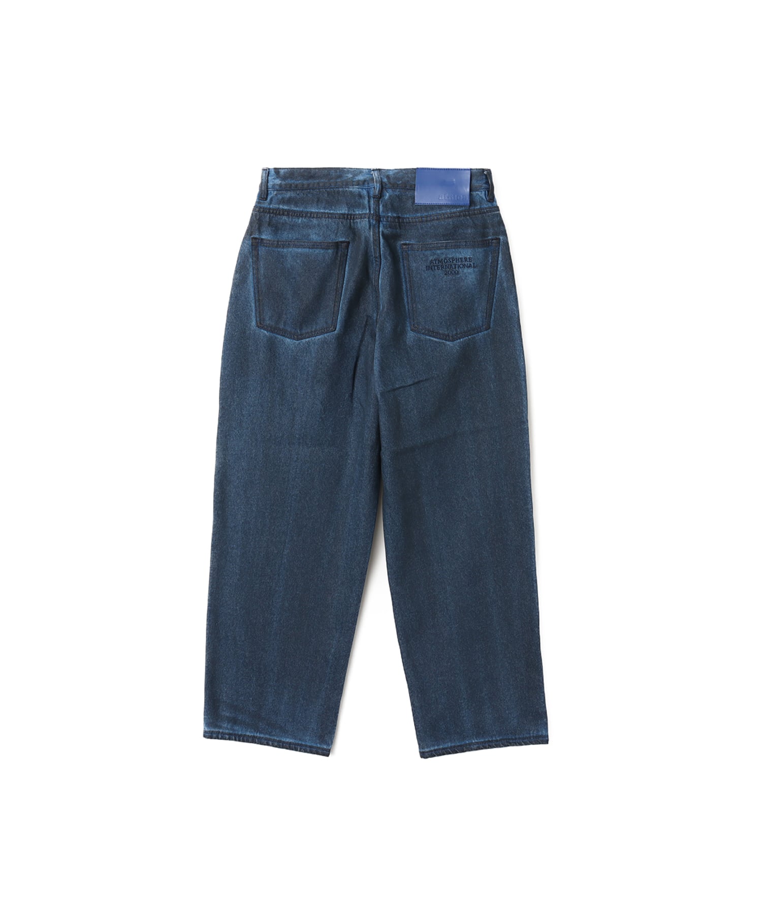 atmos Spray Print Baggy Denim Pants BLUEの画像