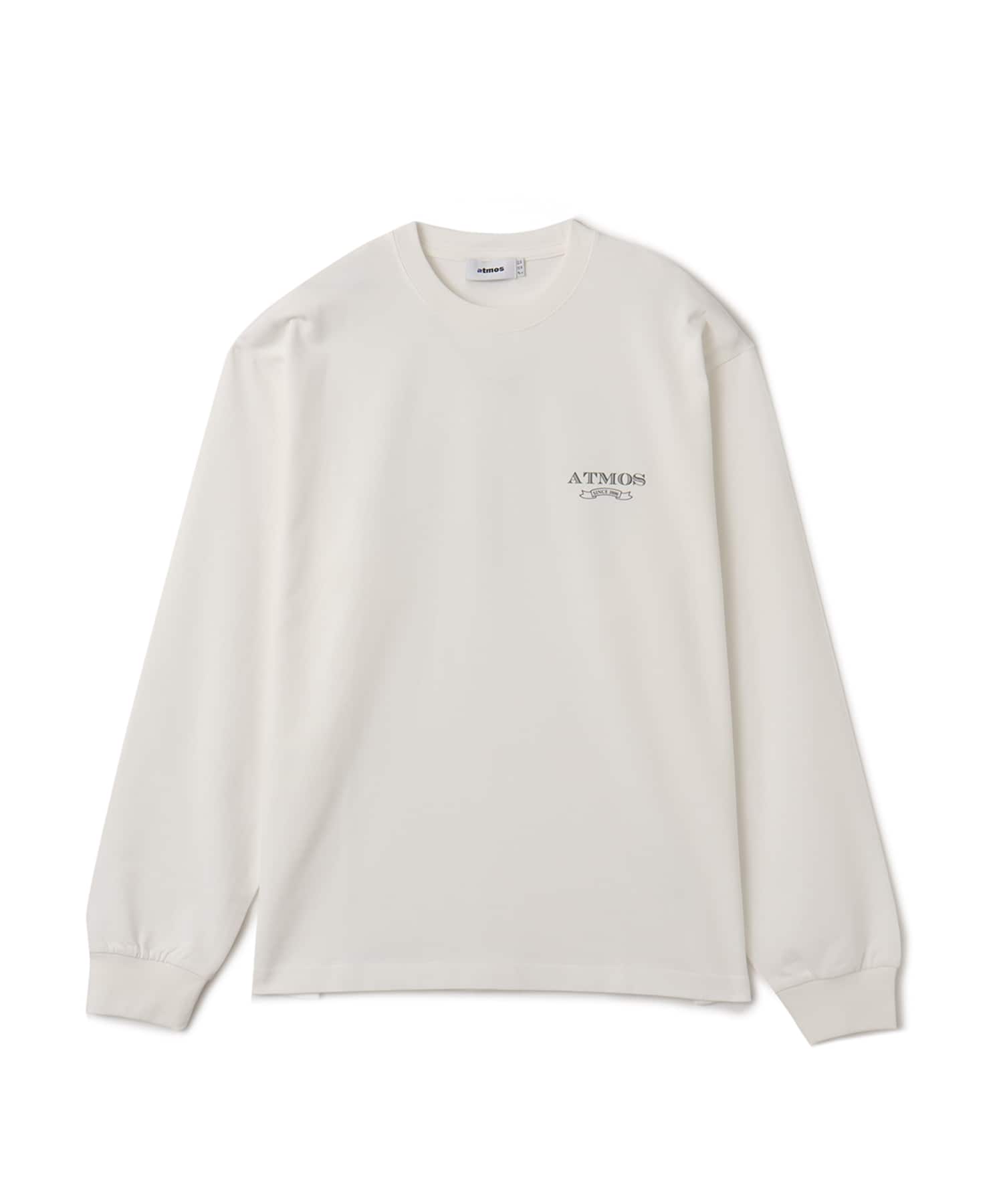 atmos Emblem Logo LS T-shirt WHITEの画像