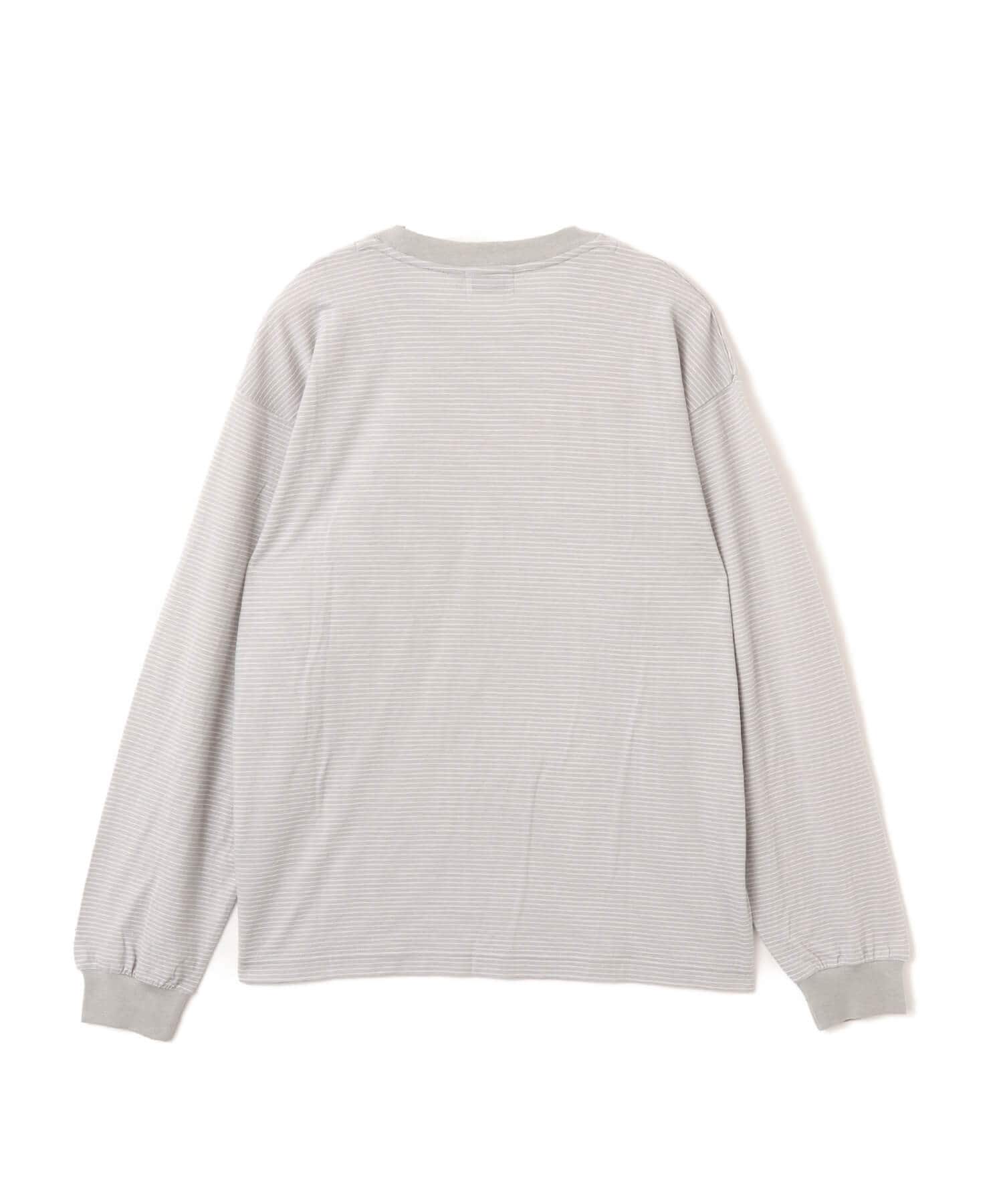 atmos Merino Wool Knit Border LS T-Shirt GRAYの画像