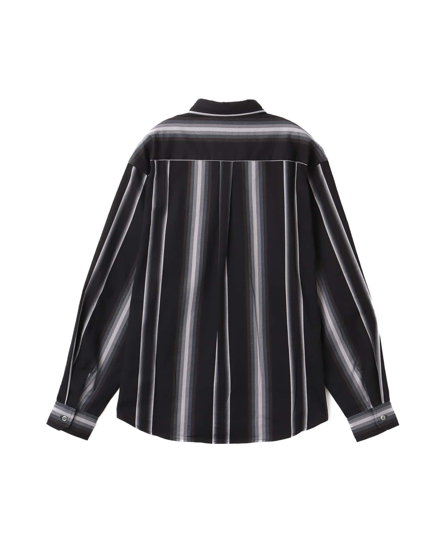 atmos Flannel Stripe Shirt BLACKの画像