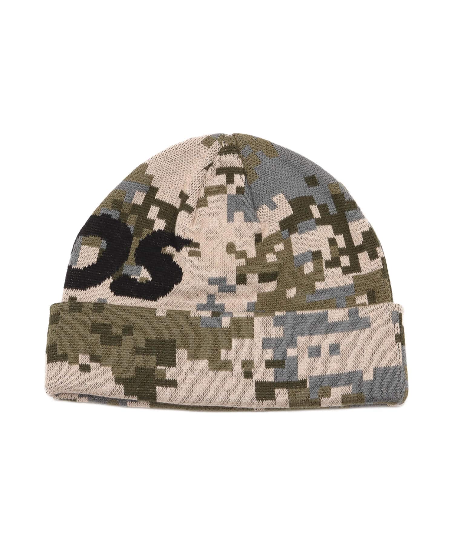atmos LOGO Knit Cap CAMOUFLAGE KHAKIの画像