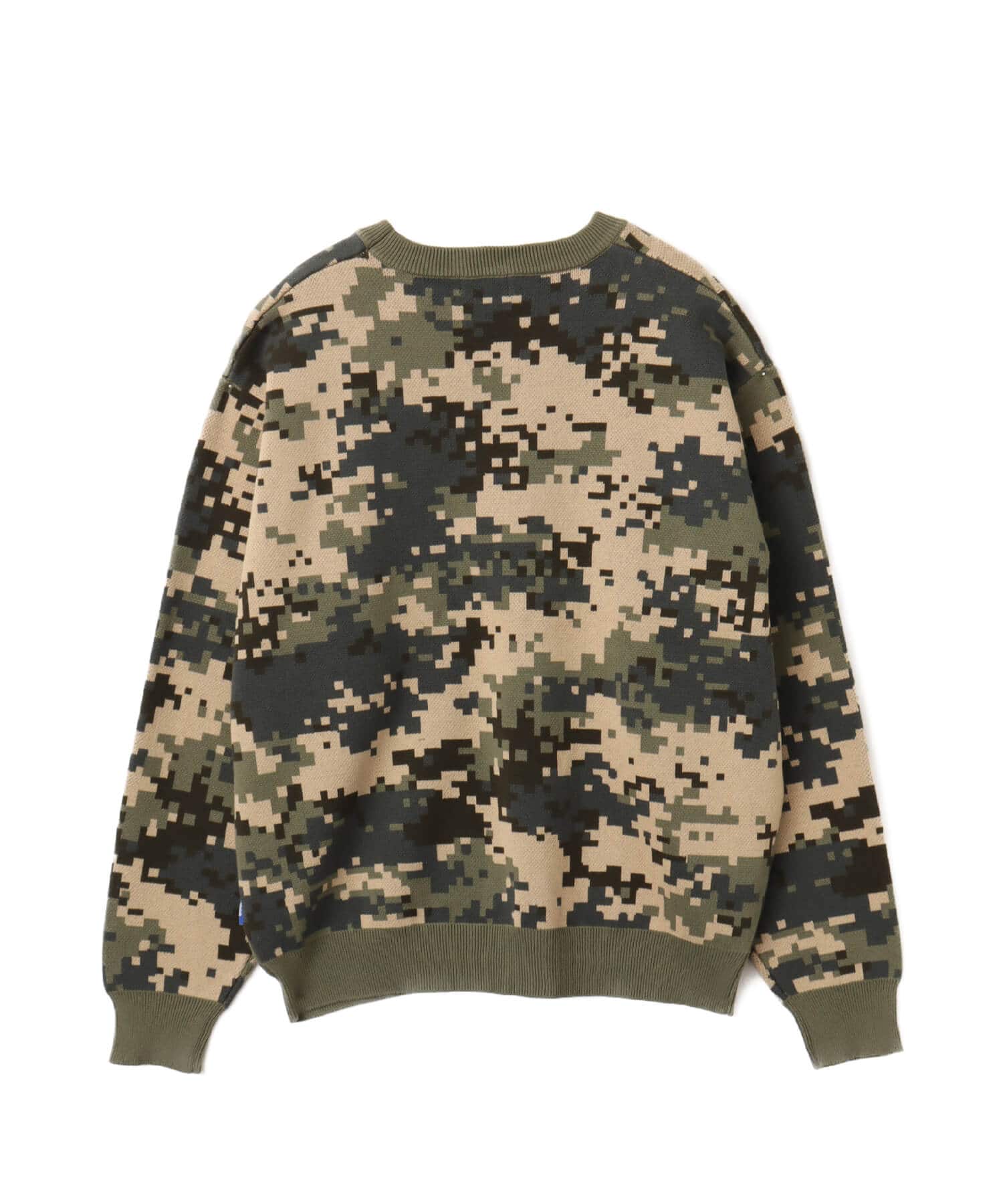 atmos Small Logo Patch  Knit Sweater CAMOUFLAGE KHAKIの画像