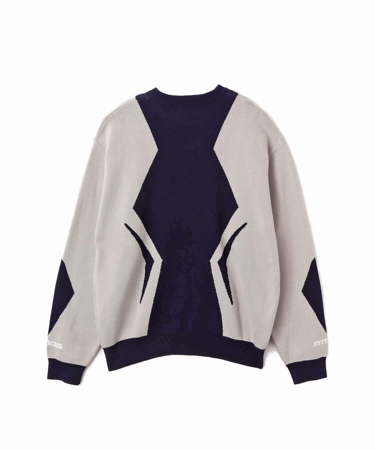 atmos x HONDA Jacquard Knit Sweater NAVYの画像