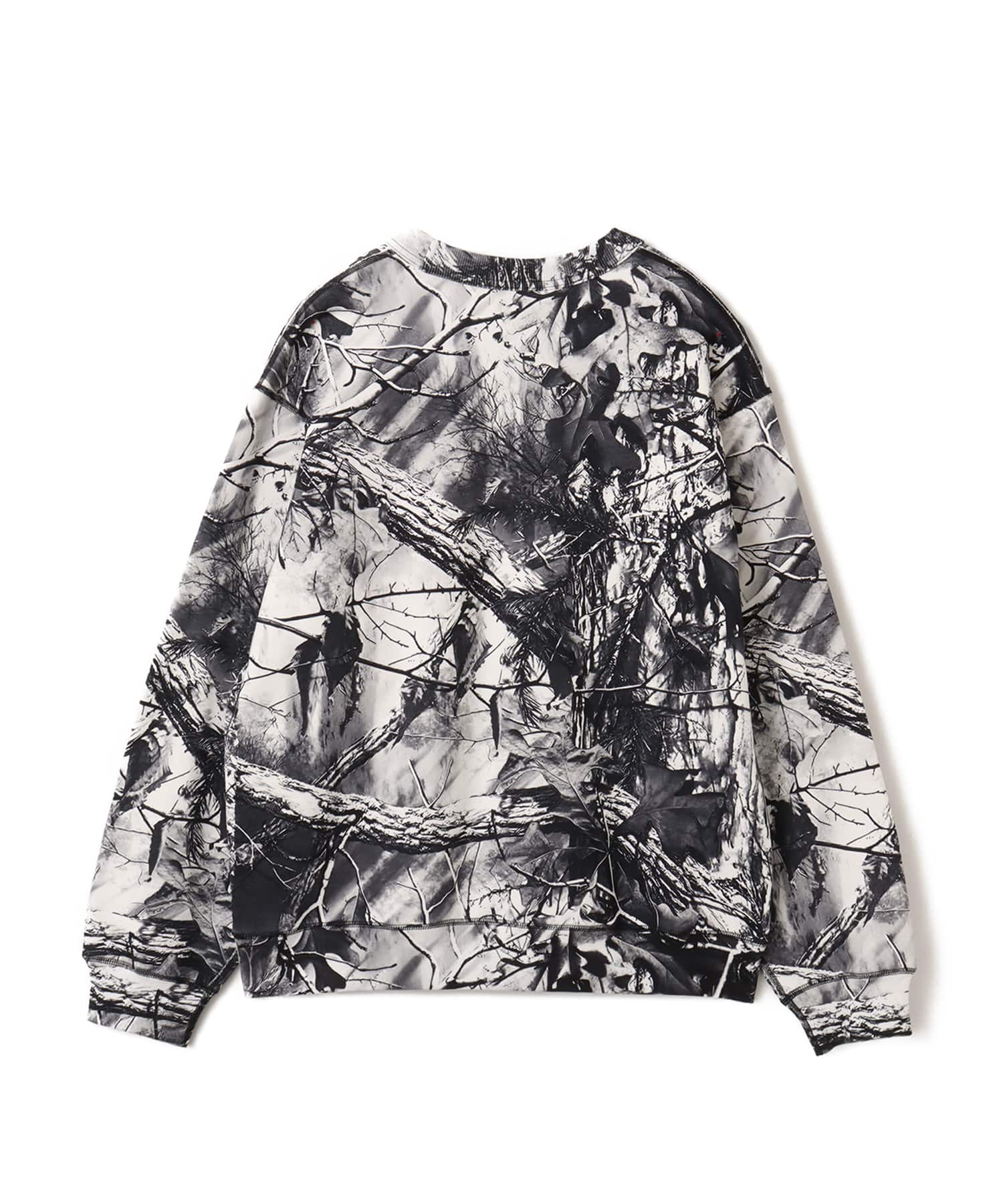 atmos Embroidery Classic Logo Crew Neck Sweatshirt BLACK CAMOUFLAGEの画像