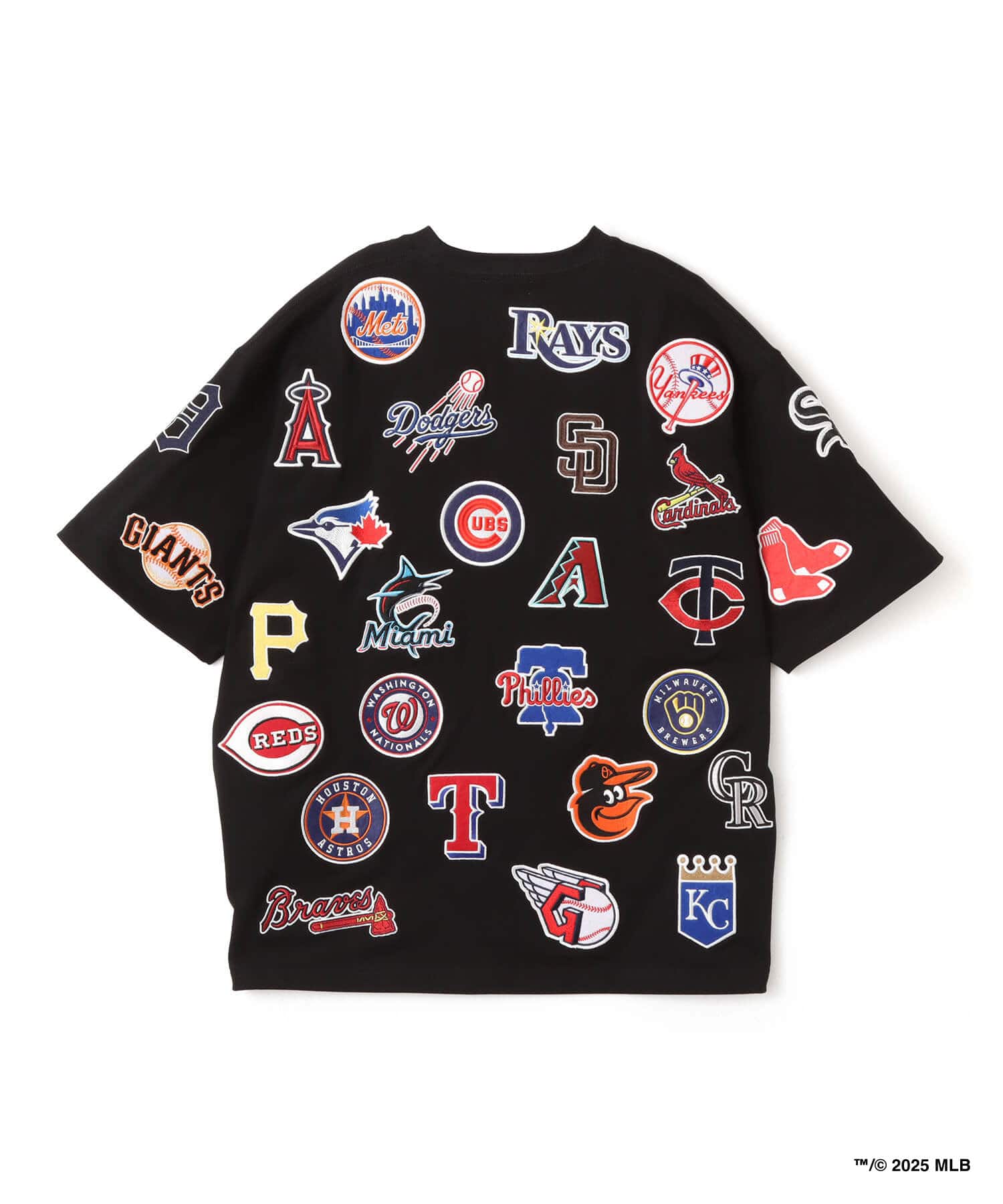 atmos x MLB All Teams Patch SS T-shirt BLACKの画像