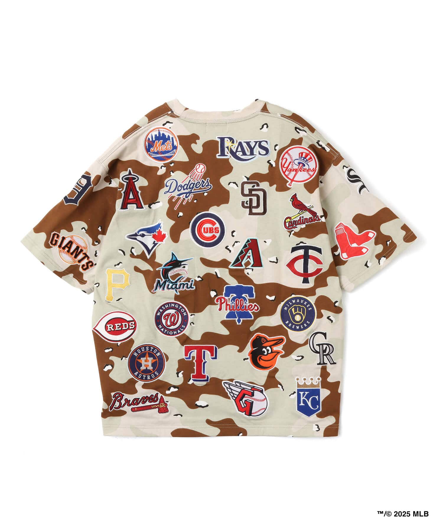 atmos x MLB All Teams Patch SS T-shirt CAMOUFLAGEの画像