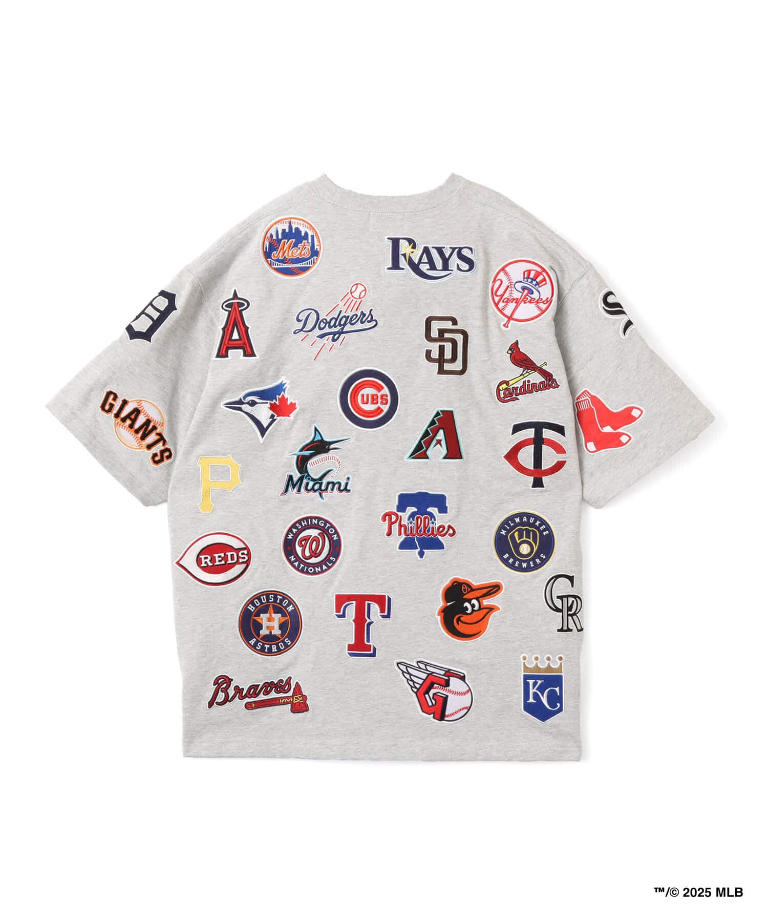 atmos x MLB All Teams Patch SS T-shirt GRAYの画像