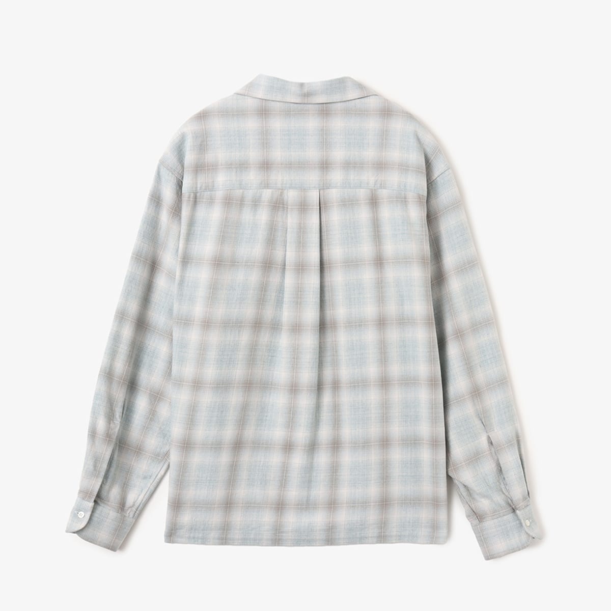 atmos Ombre Check Open Collar Shirt BLUEの画像
