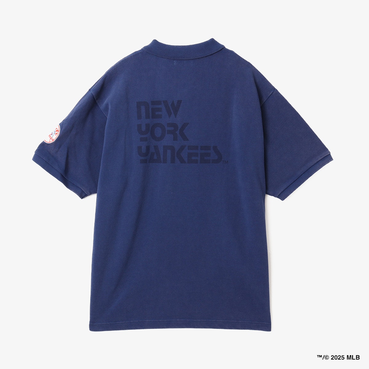 atmos MLB Fade Color Logo Polo Shirt NAVYの画像