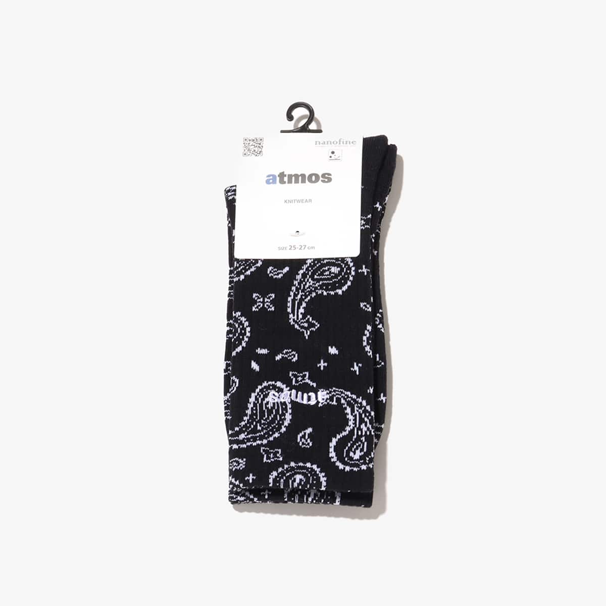 atmos PAISLEY SOCKS BLACKの画像