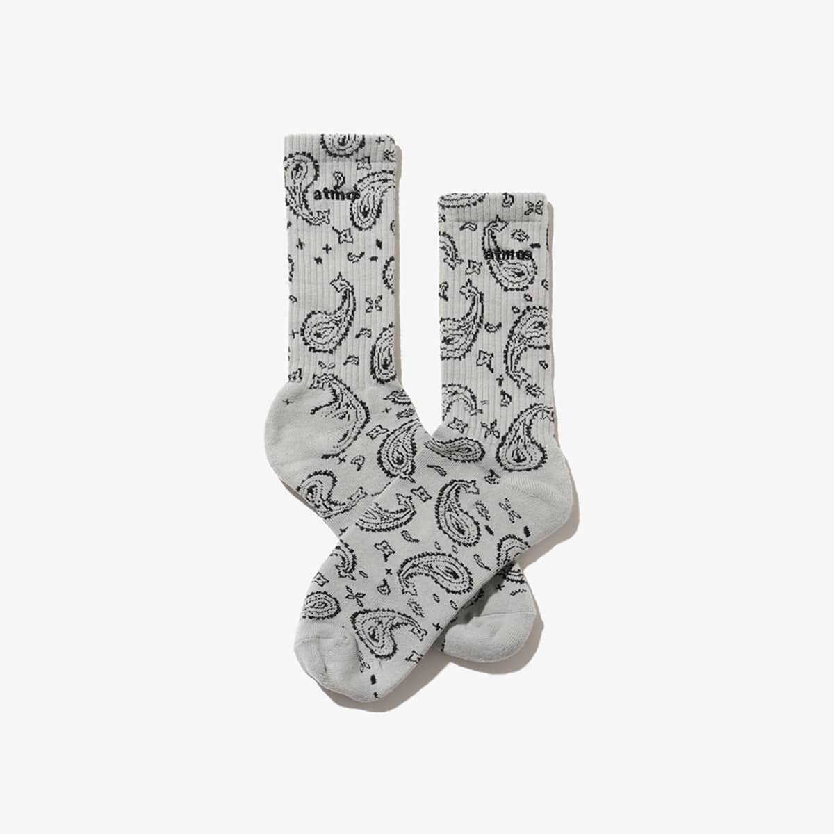 atmos PAISLEY SOCKS GRAYの画像