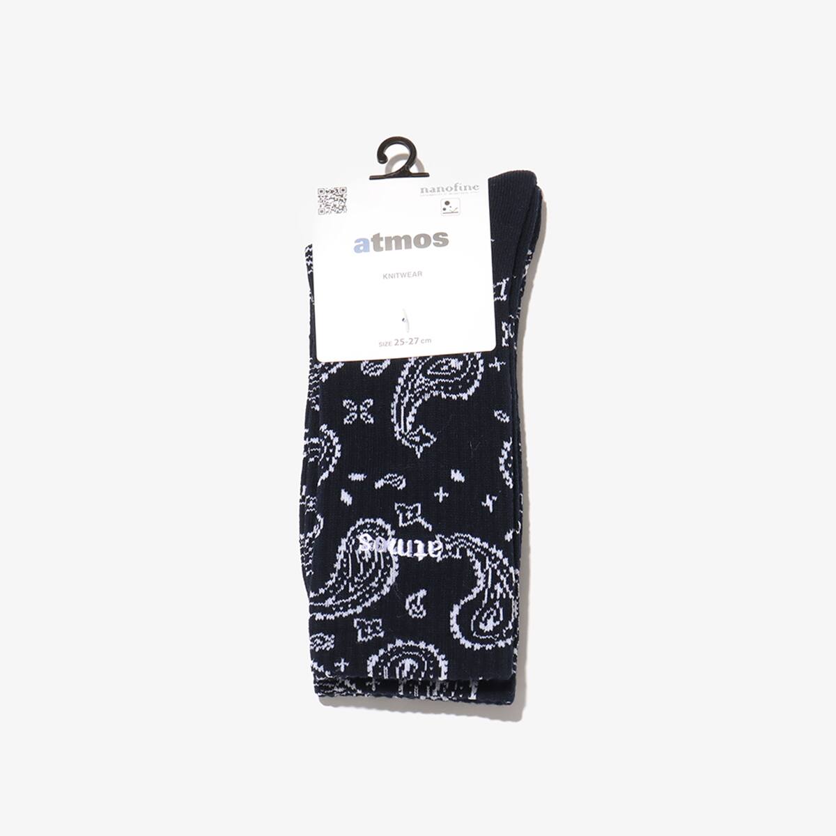 atmos PAISLEY SOCKS NAVYの画像