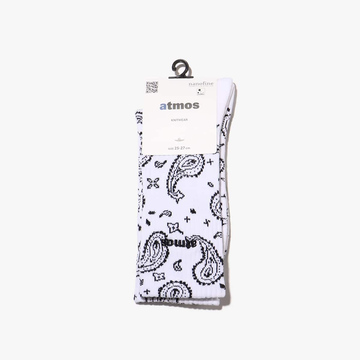 atmos PAISLEY SOCKS WHITEの画像