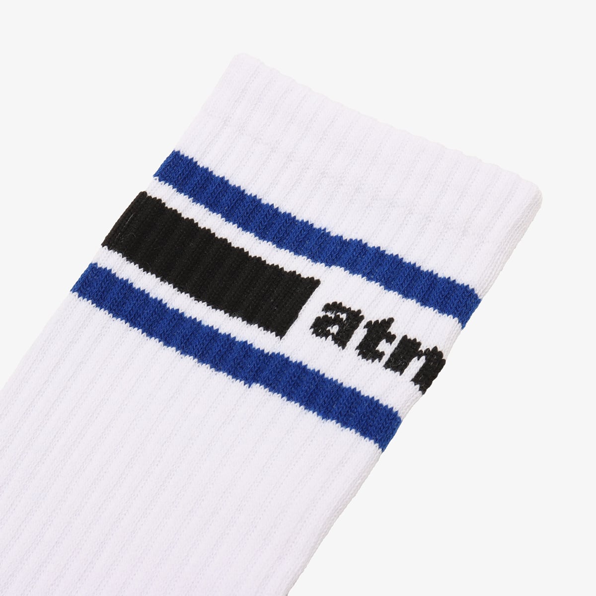 atmos COLOR LINE SOCKS WHITE X BLUEの画像