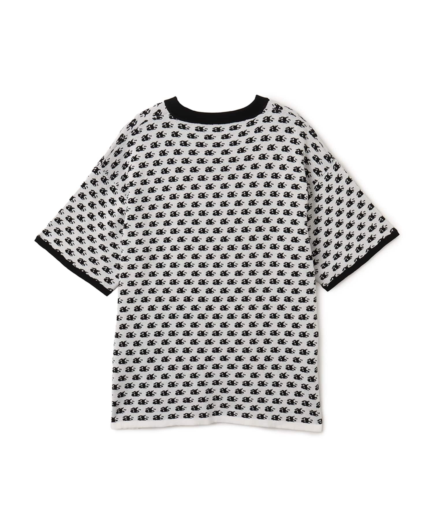 atmos Knit Jacquard Polo WHITEの画像