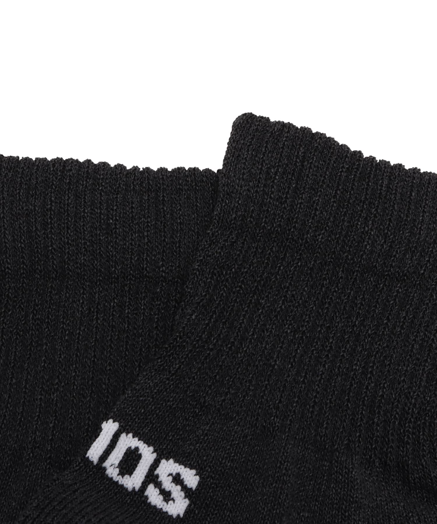 atmos Paper Yarn Quarter Length Socks BLACKの画像