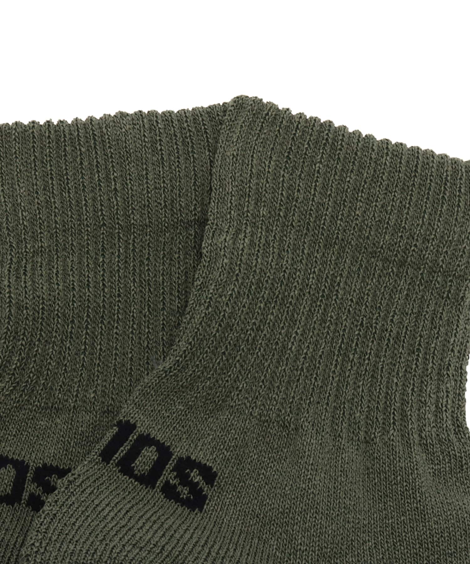 atmos Paper Yarn Quarter Length Socks KHAKIの画像