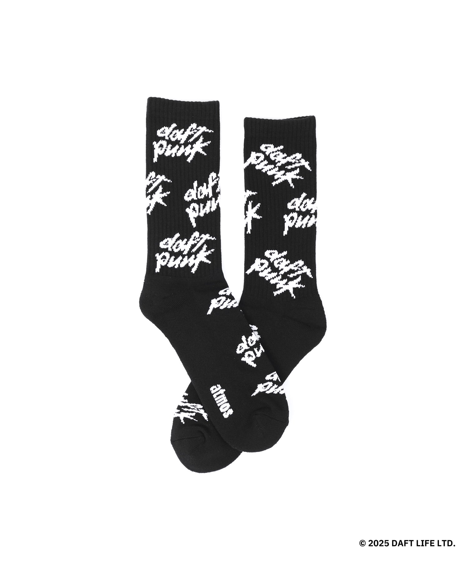 atmos X Daft Punk Logo All Over Socks BLACKの画像