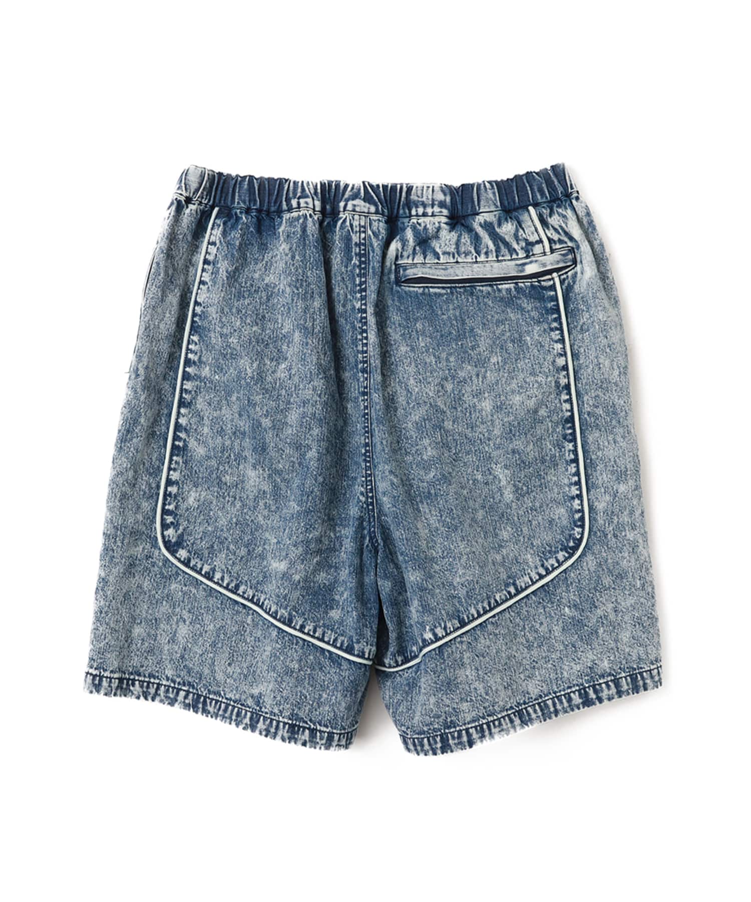 atmos Piping Line Denim Shorts BLUEの画像