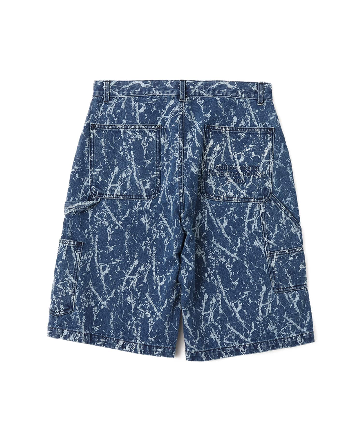 atmos Tree Camouflage Print Denim Short Pants BLUEの画像
