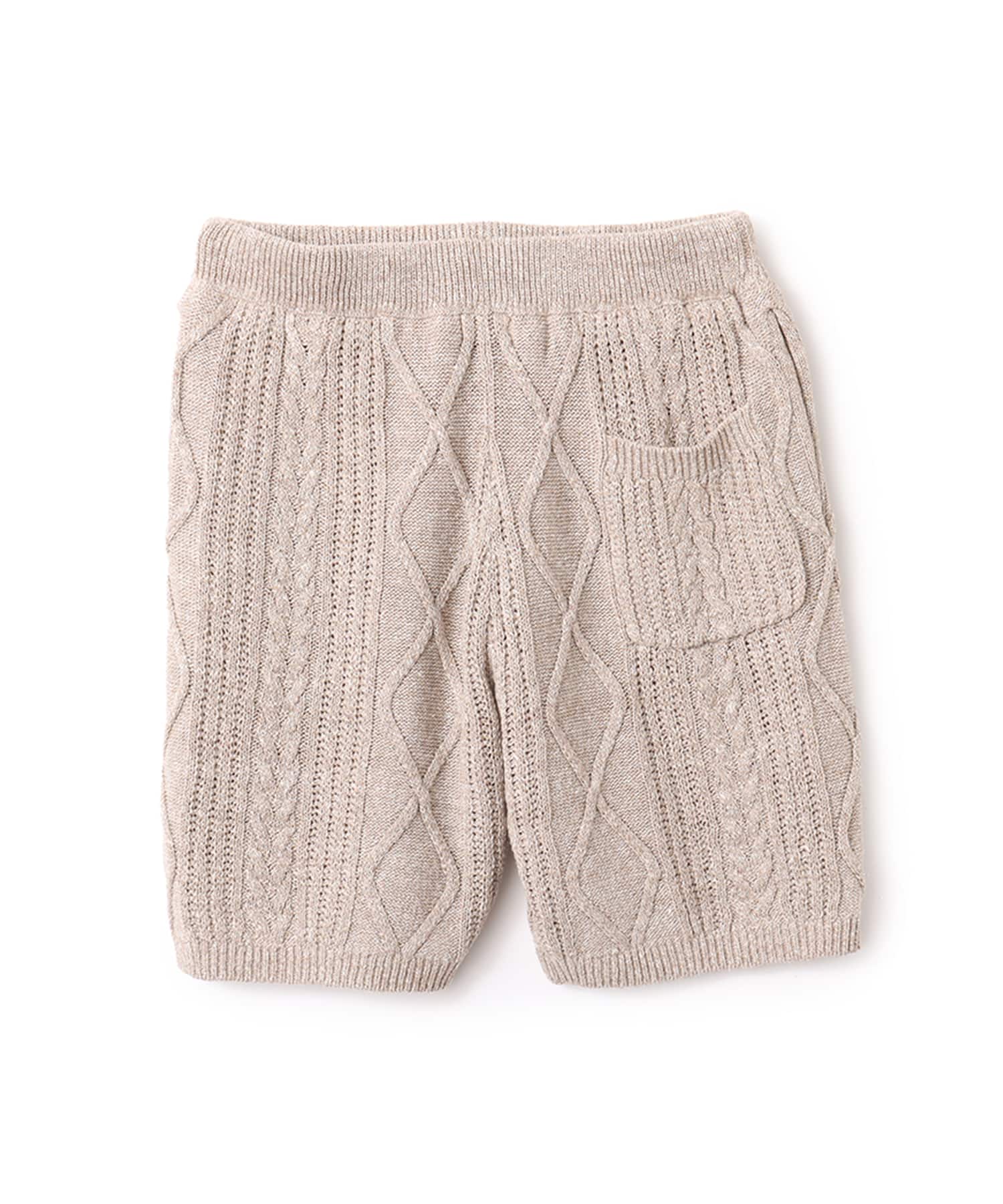 atmos Cable Knit Short Pants BEIGEの画像