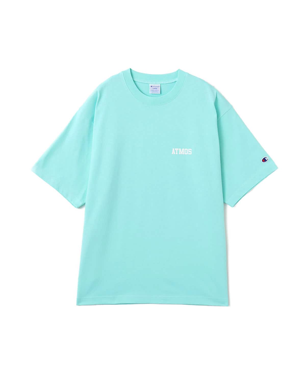 atmos × champion College Logo T-shirt LIGHT GREENの画像