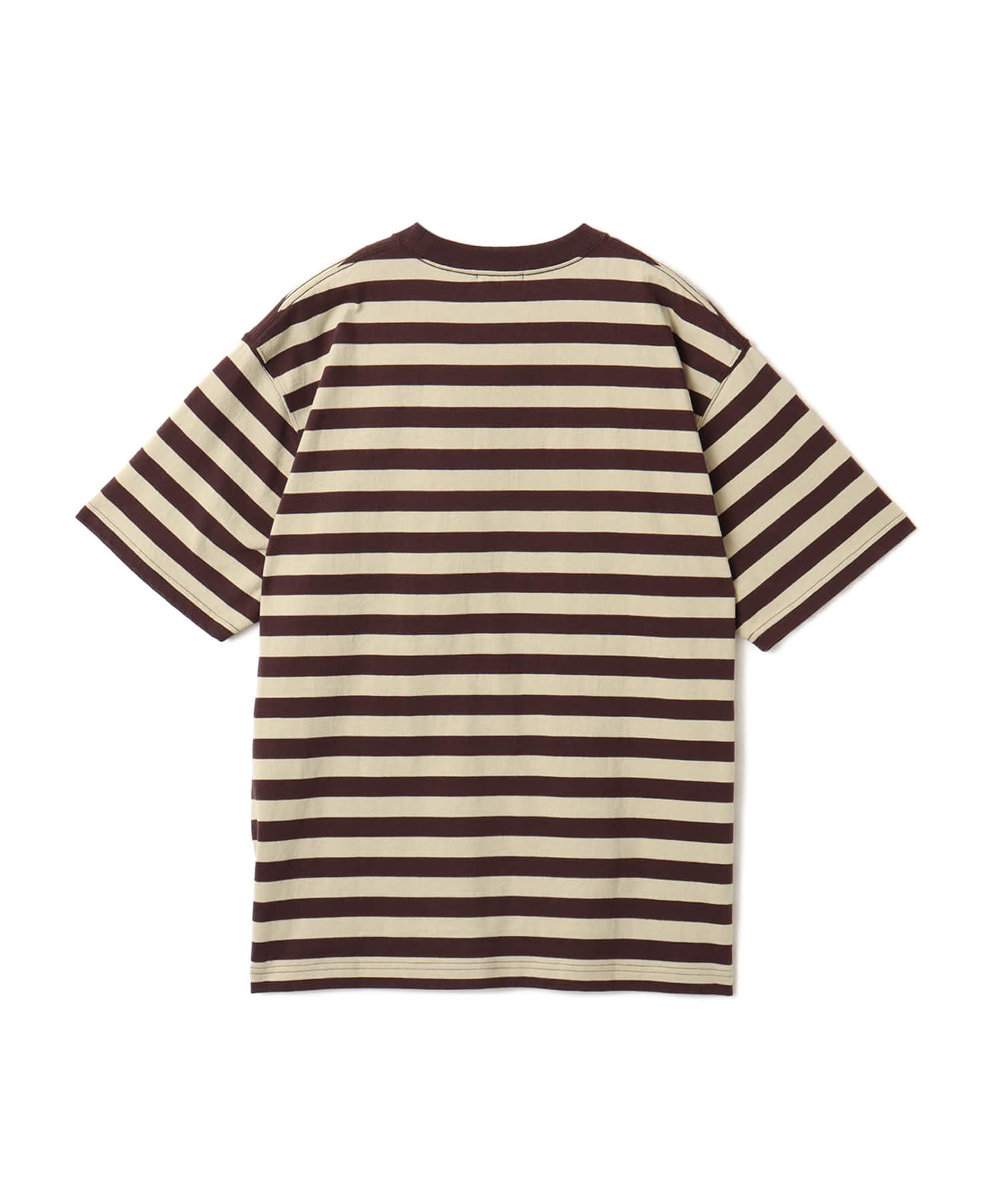 atmos Foam Logo Border T-shirt BROWNの画像