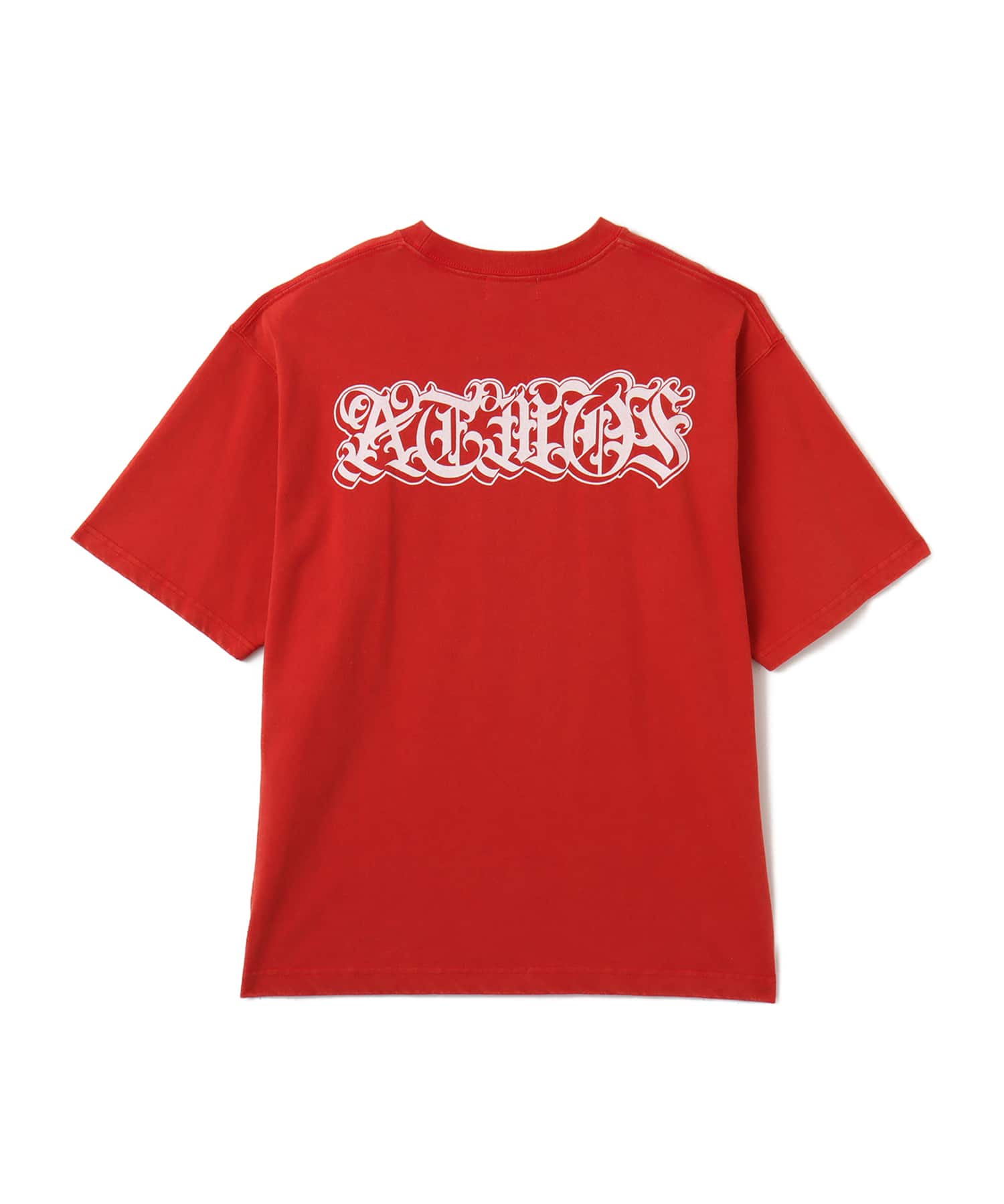 atmos New Old English Logo T-Shirt REDの画像