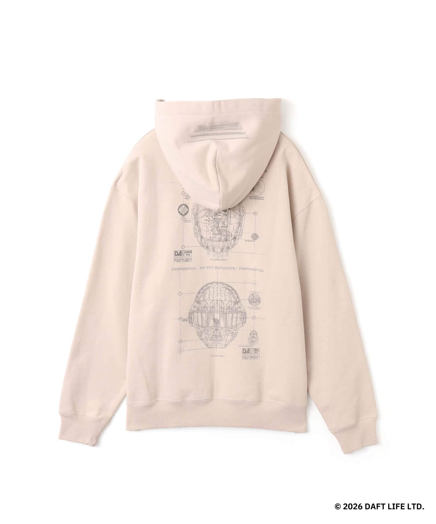 atmos x Daft Punk Random Access Memorie Hooded Sweatshirt BEIGEの画像