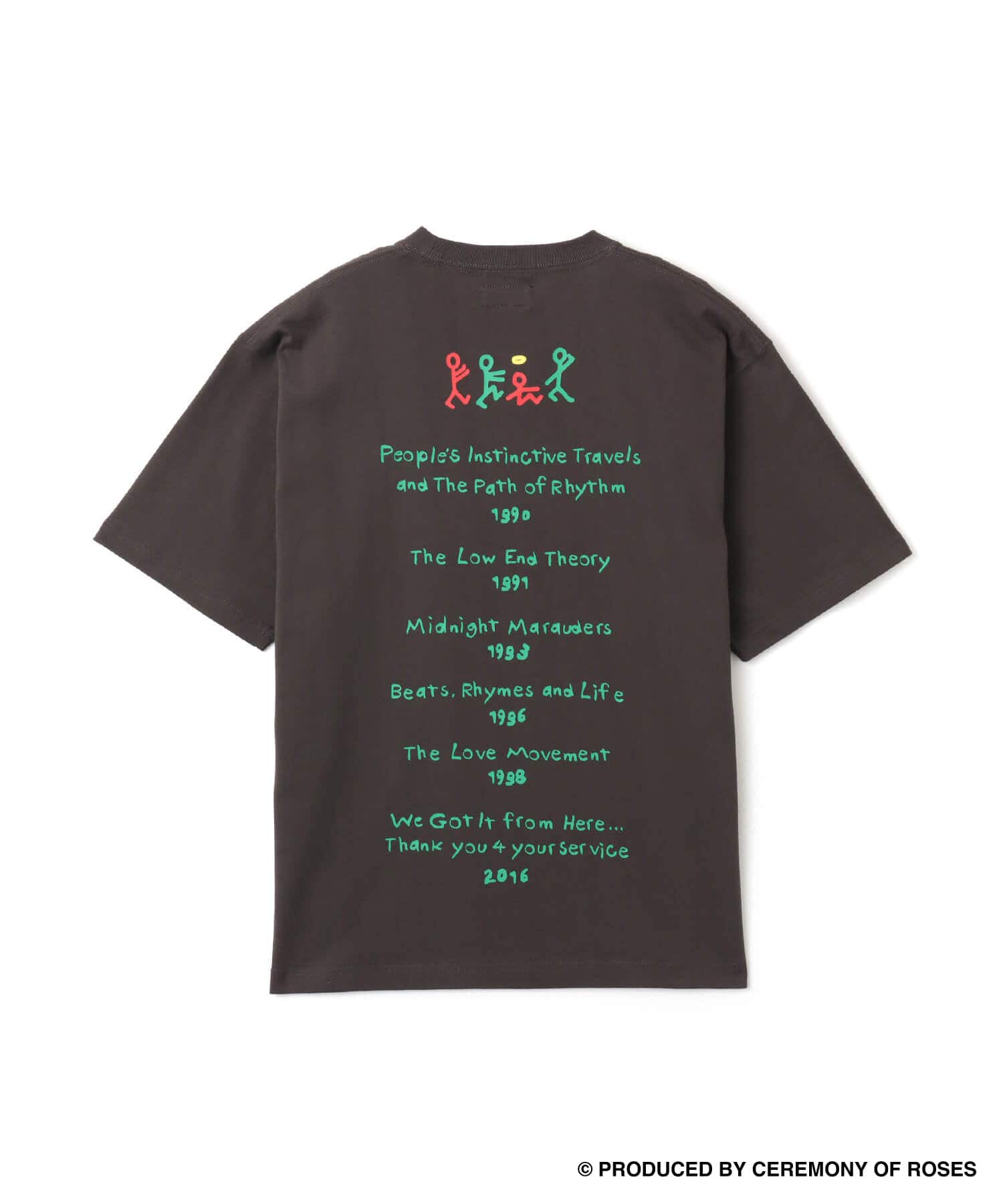 atmos x ATCQ Albums T-shirt LIGHT BLACK（アトモス x ア・トライブ