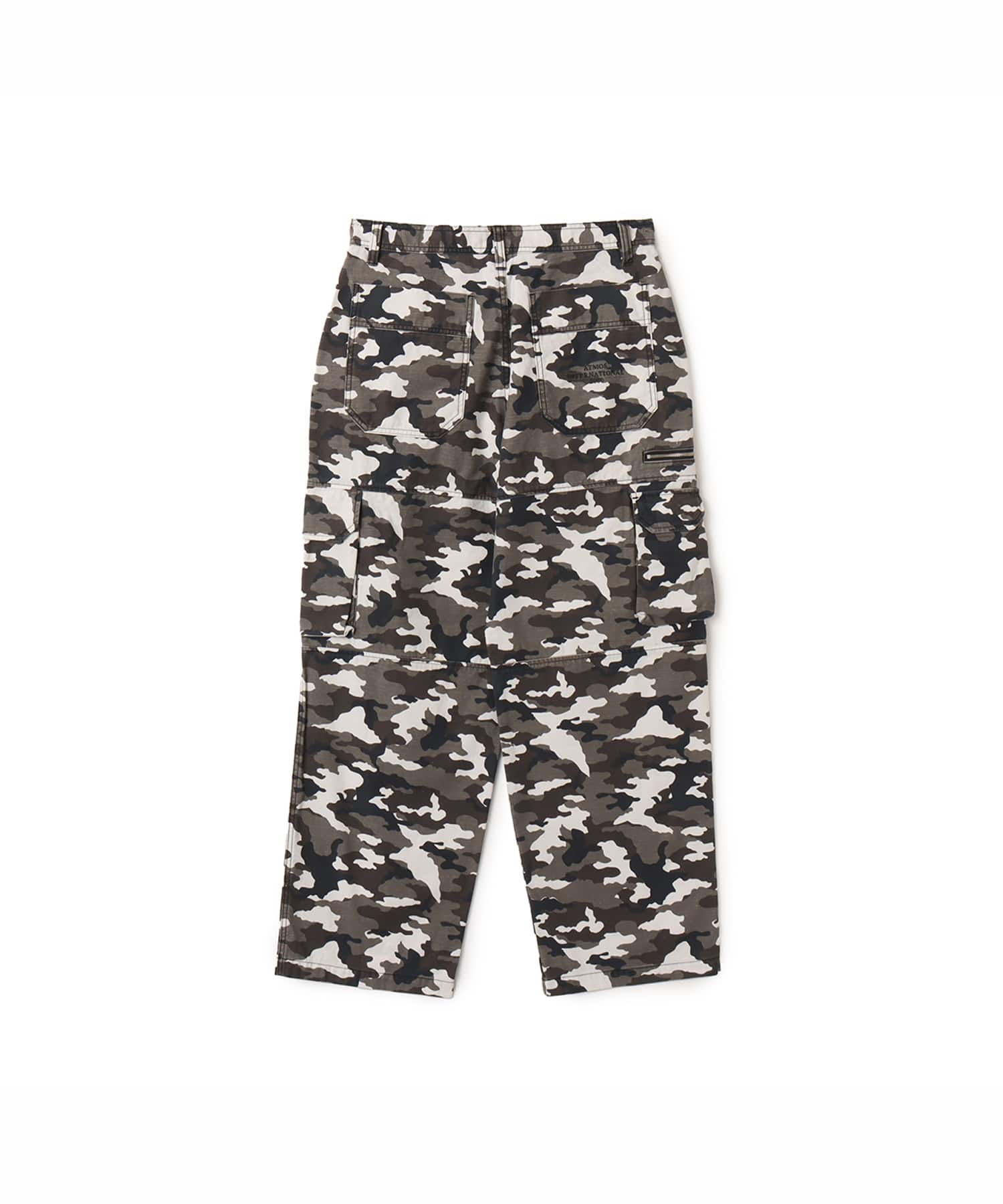 atmos Back Satin Cargo Pants BLACK CAMOUFLAGEの画像