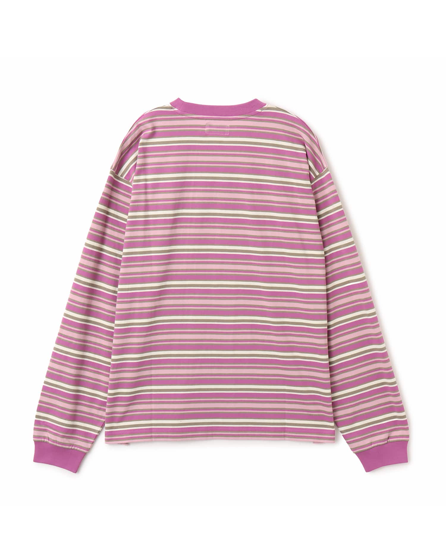 atmos Retro Colorway Border LS T-shirt PINKの画像