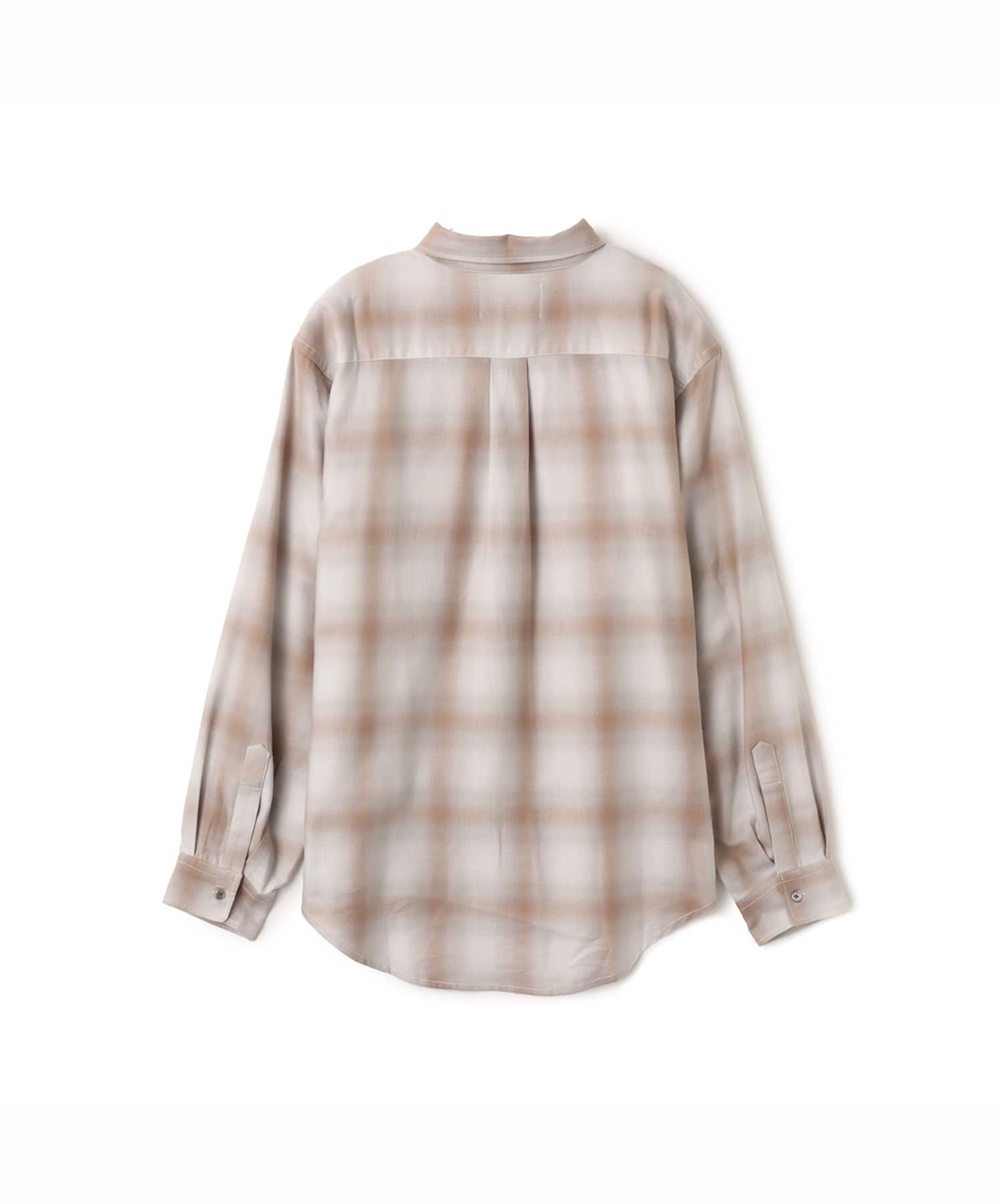 atmos Ombre Check Shirt BEIGEの画像