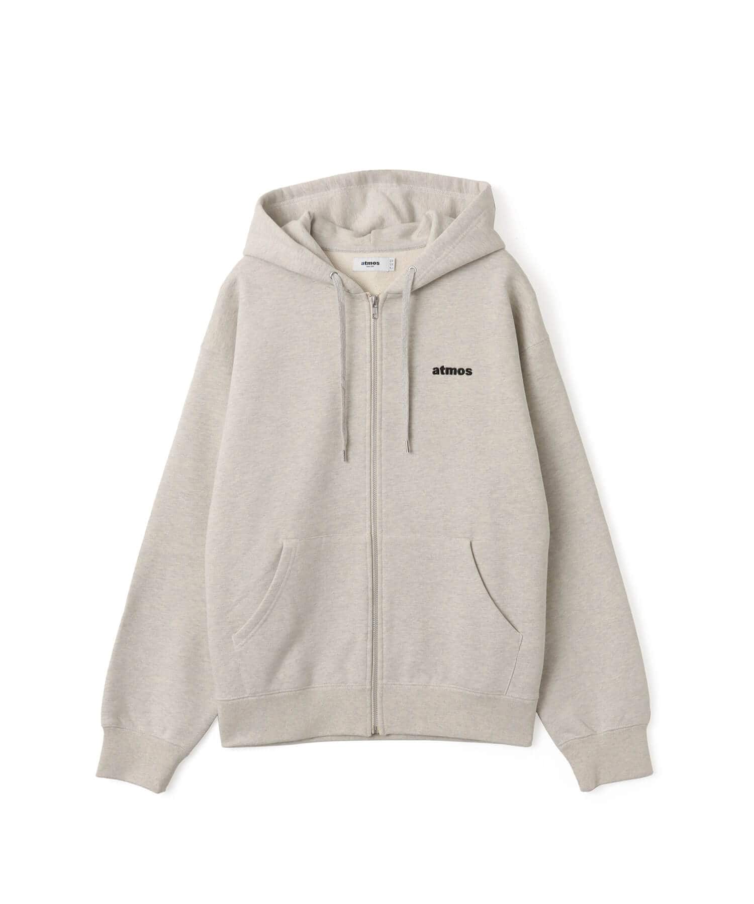 atmos Sakura Motif Zip-up Hooded Sweatshirt GRAYの画像