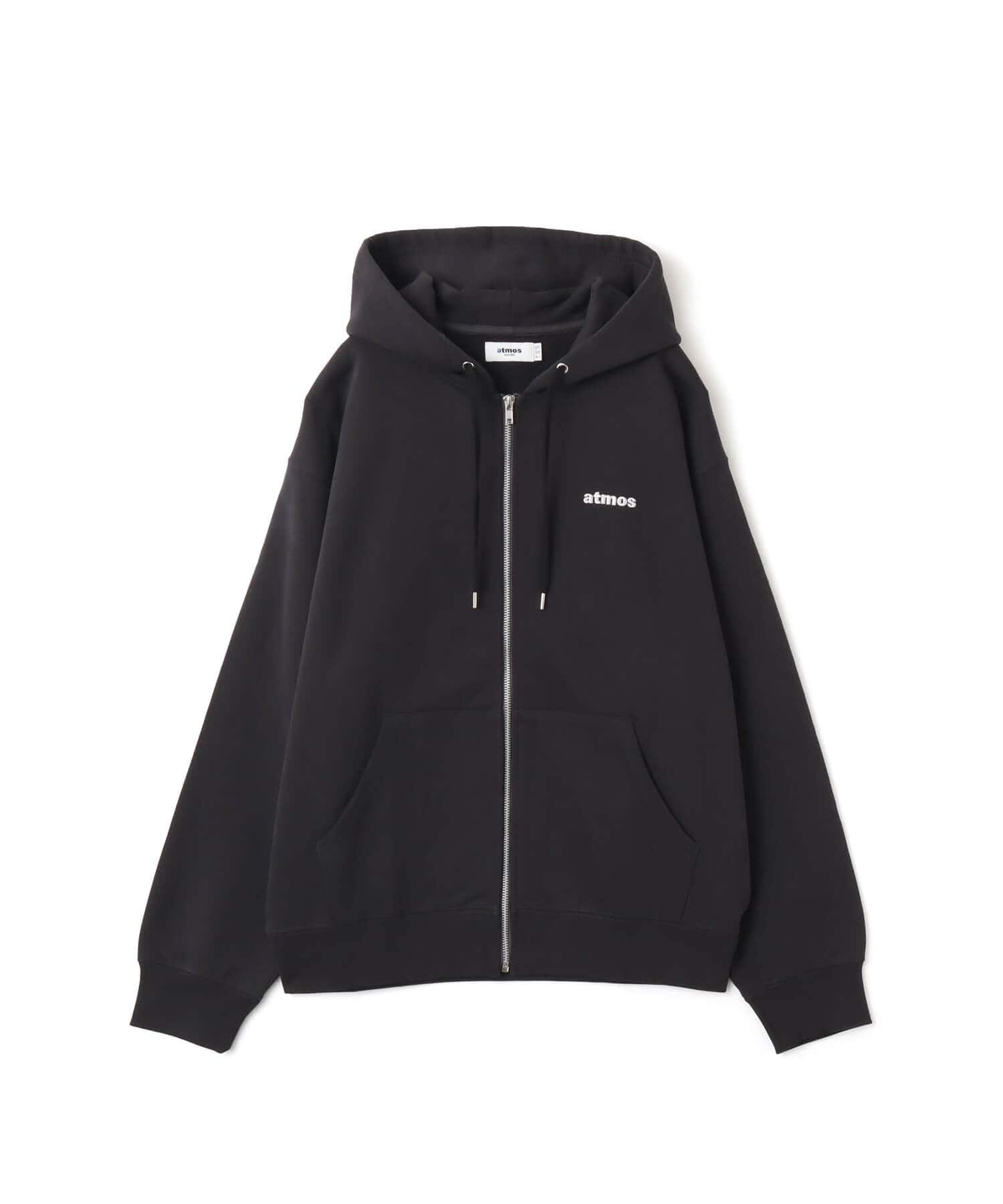 atmos Sakura Motif Zip-up Hooded Sweatshirt LIGHTBLACKの画像