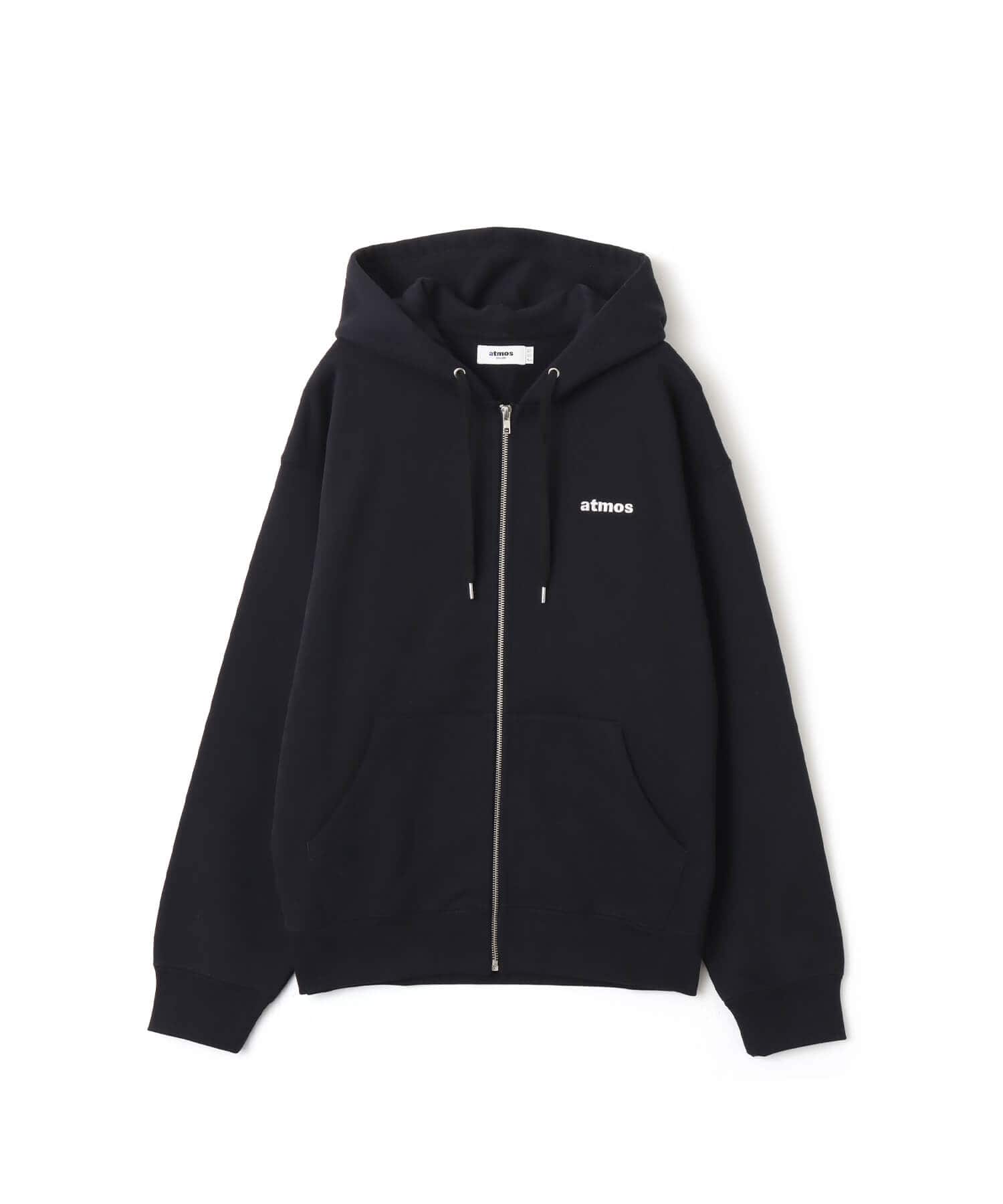 atmos Sakura Motif Zip-up Hooded Sweatshirt NAVYの画像