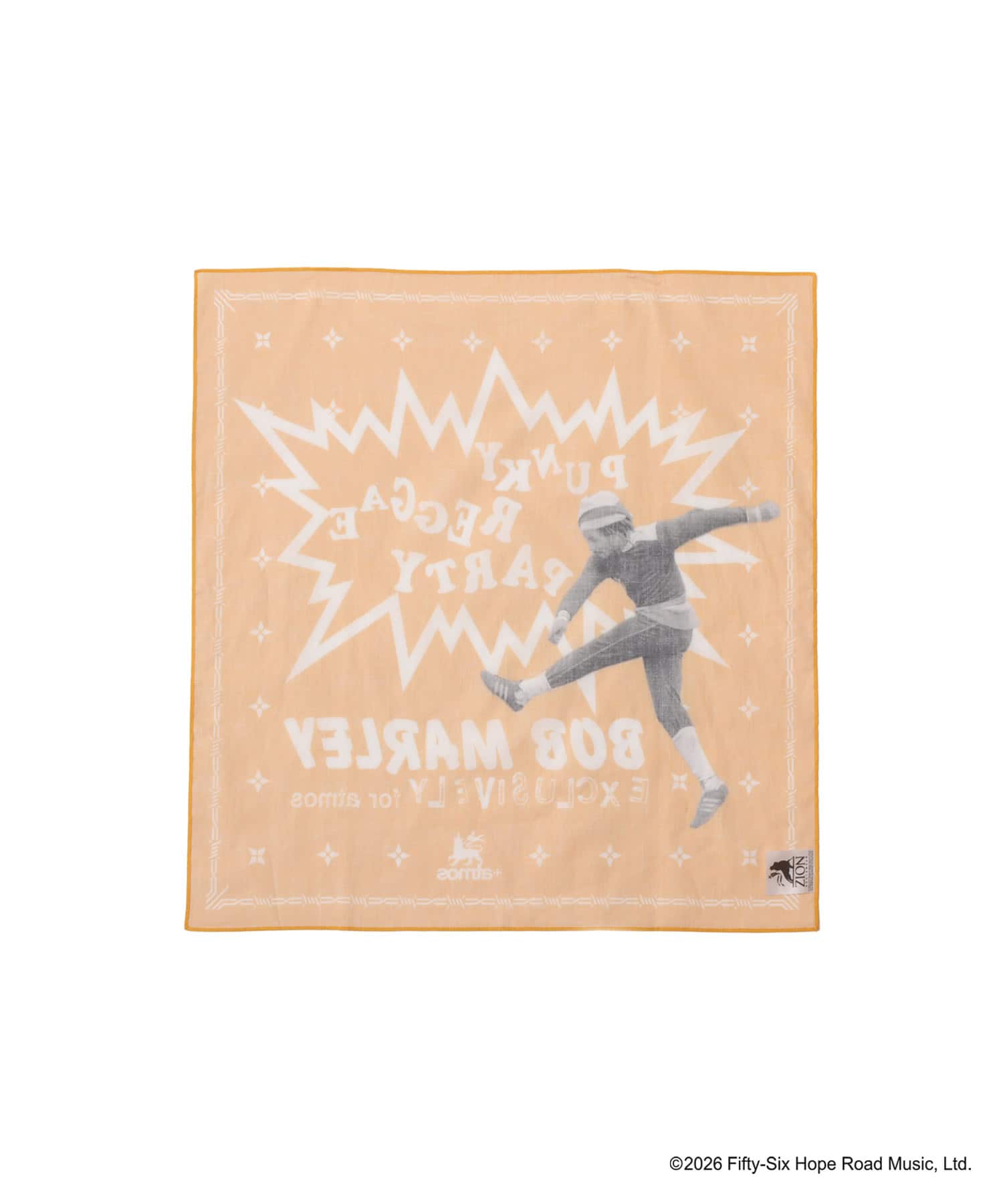 atmos x BOB MARLEY PUNKY REGGAE PARTY Bandana YELLOWの画像