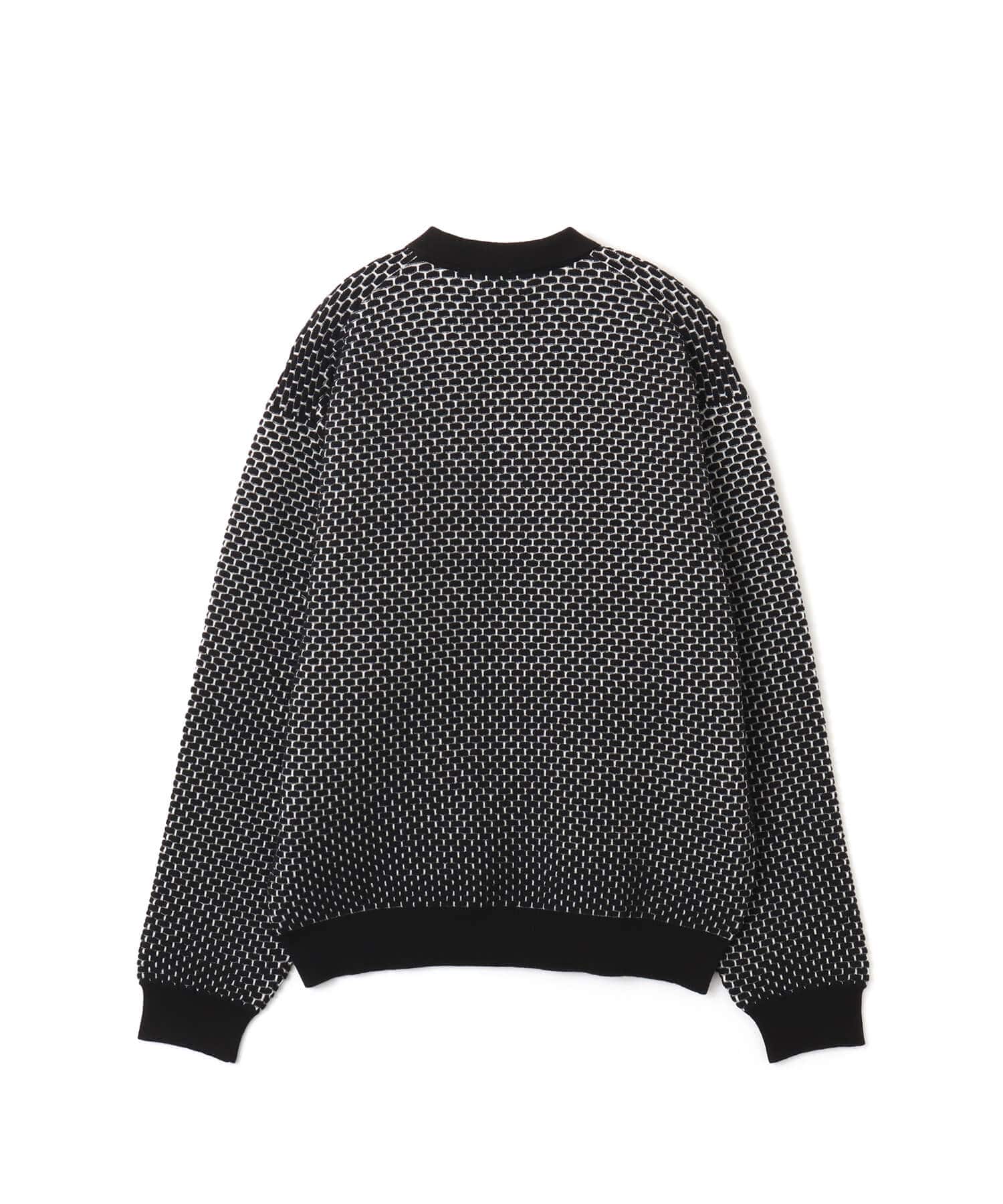 atmos Links Jacquard Polo Shirt BLACKの画像